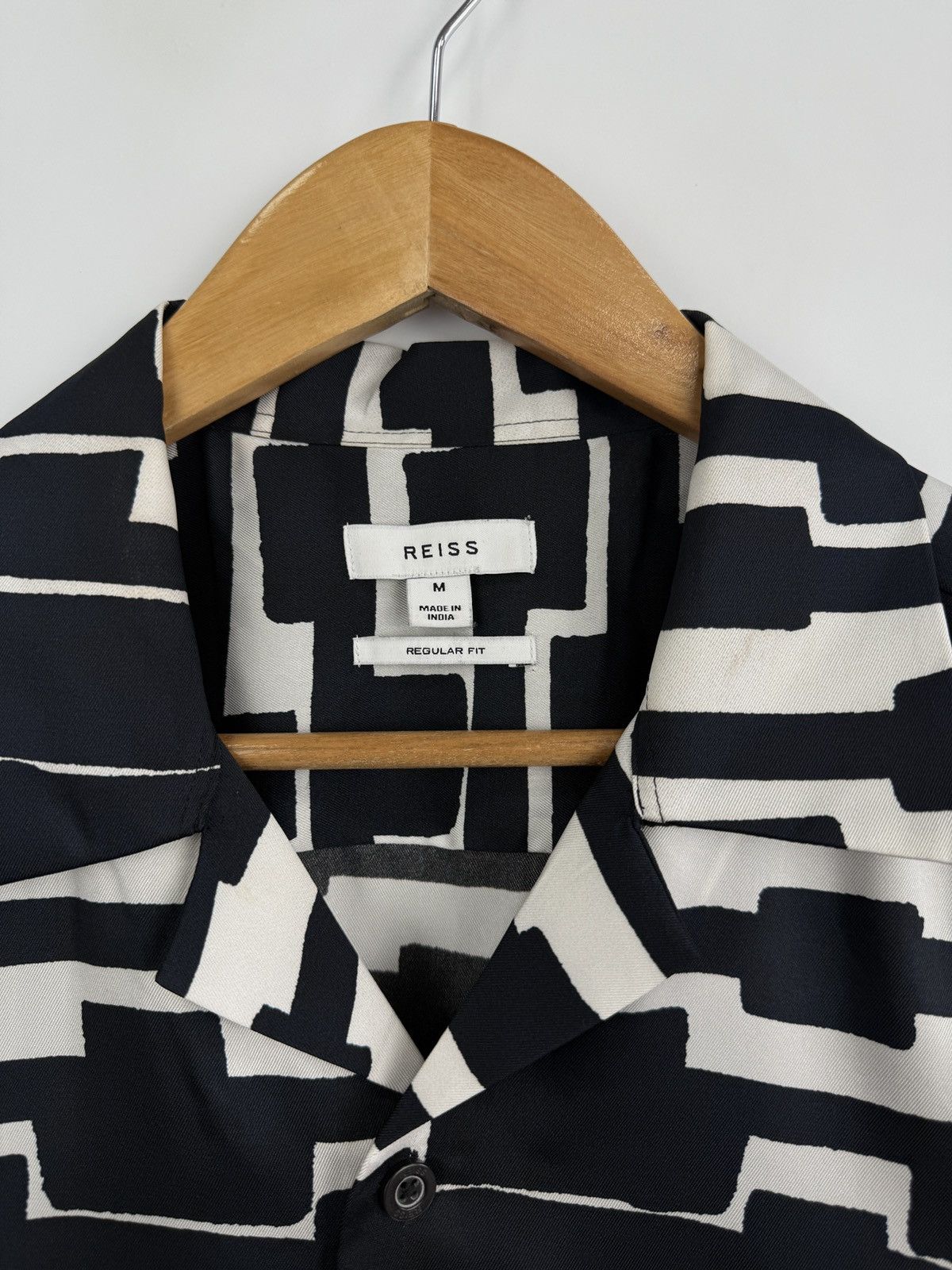 Reiss Reiss Luxury Abstract Asymmetrical Button Up Shirt Rare Size US M / EU 48-50 / 2 - 6 Thumbnail