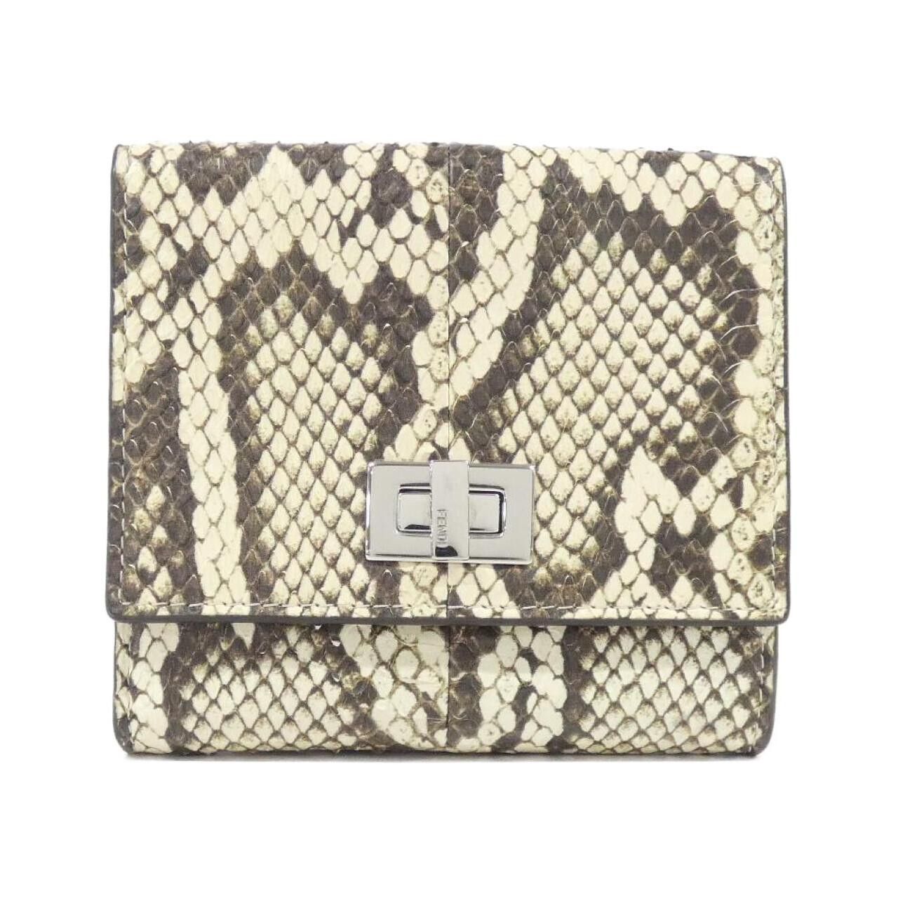 Fendi Fendi Fendi Selleria Peekaboo Elaphe Wallet Leather Short Wallet 8M0438AM2W DUTY FREE for USA Size ONE SIZE - 1 Thumbnail