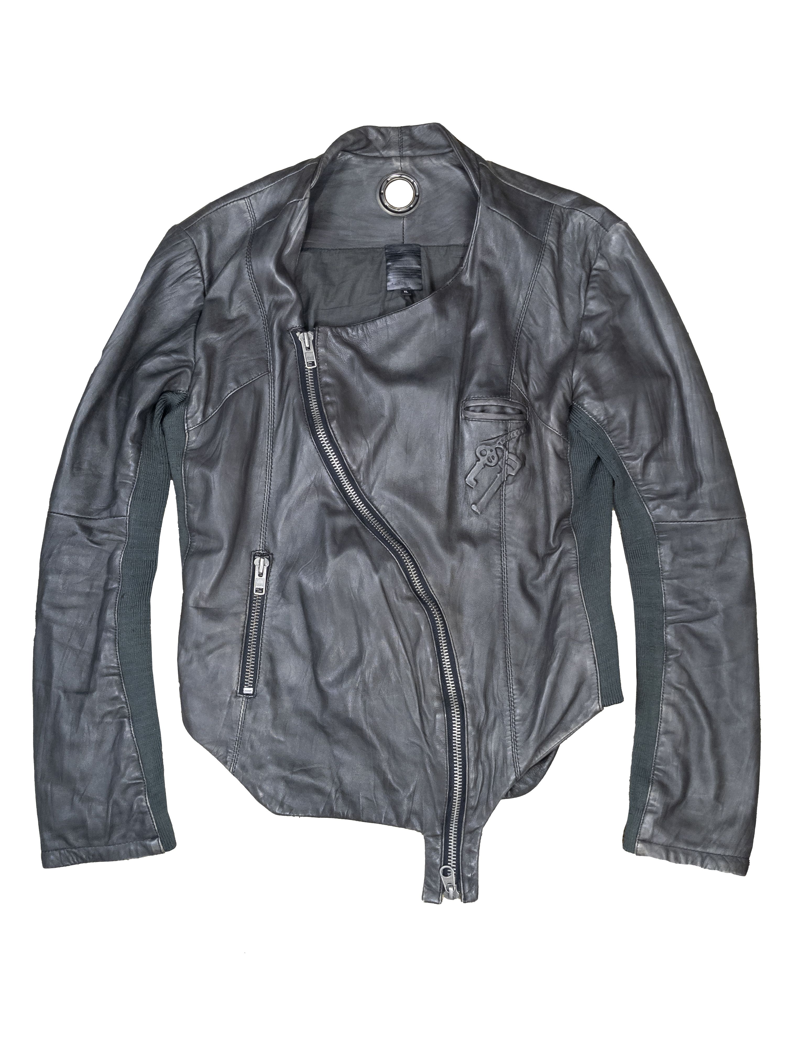 Delusion Delusion futuristic designer men's leather biker jacket Size US XL / EU 56 / 4 - 1 Preview