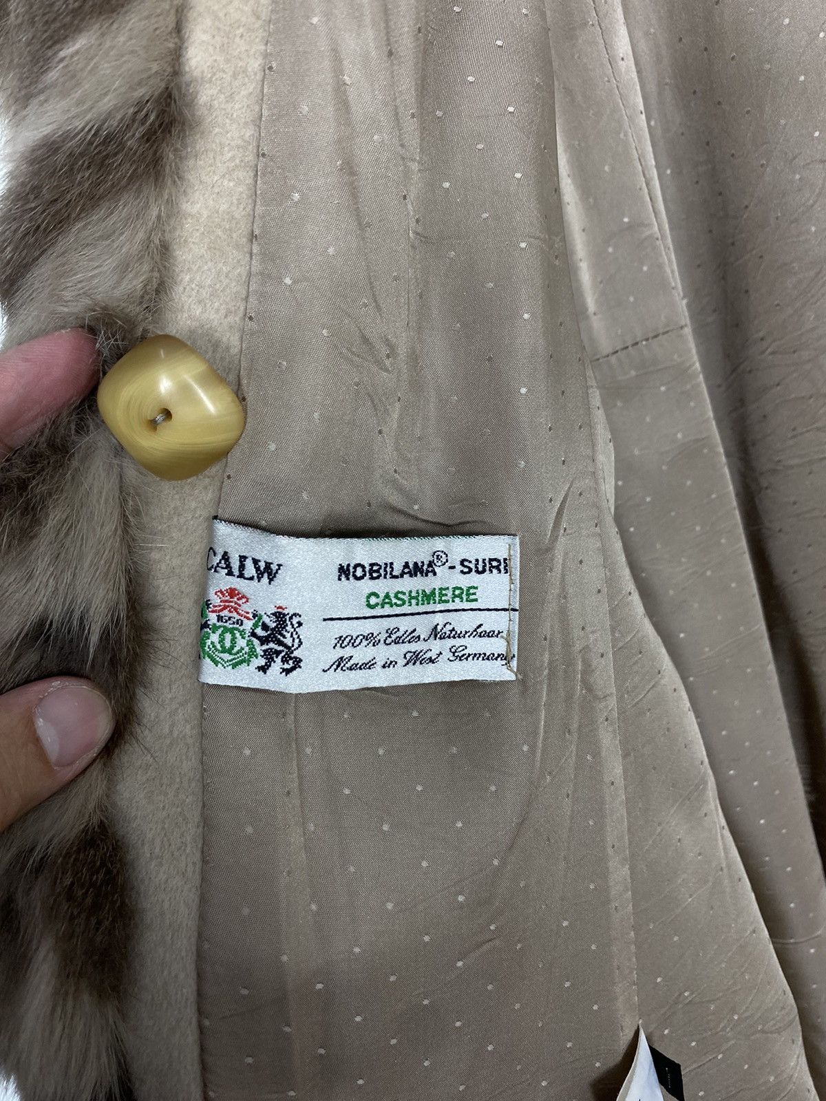 Vintage Rare‼️ Vtg CALW Cashmere Fur Coat Parka Made West Germany Size L / US 10 / IT 46 - 5 Thumbnail
