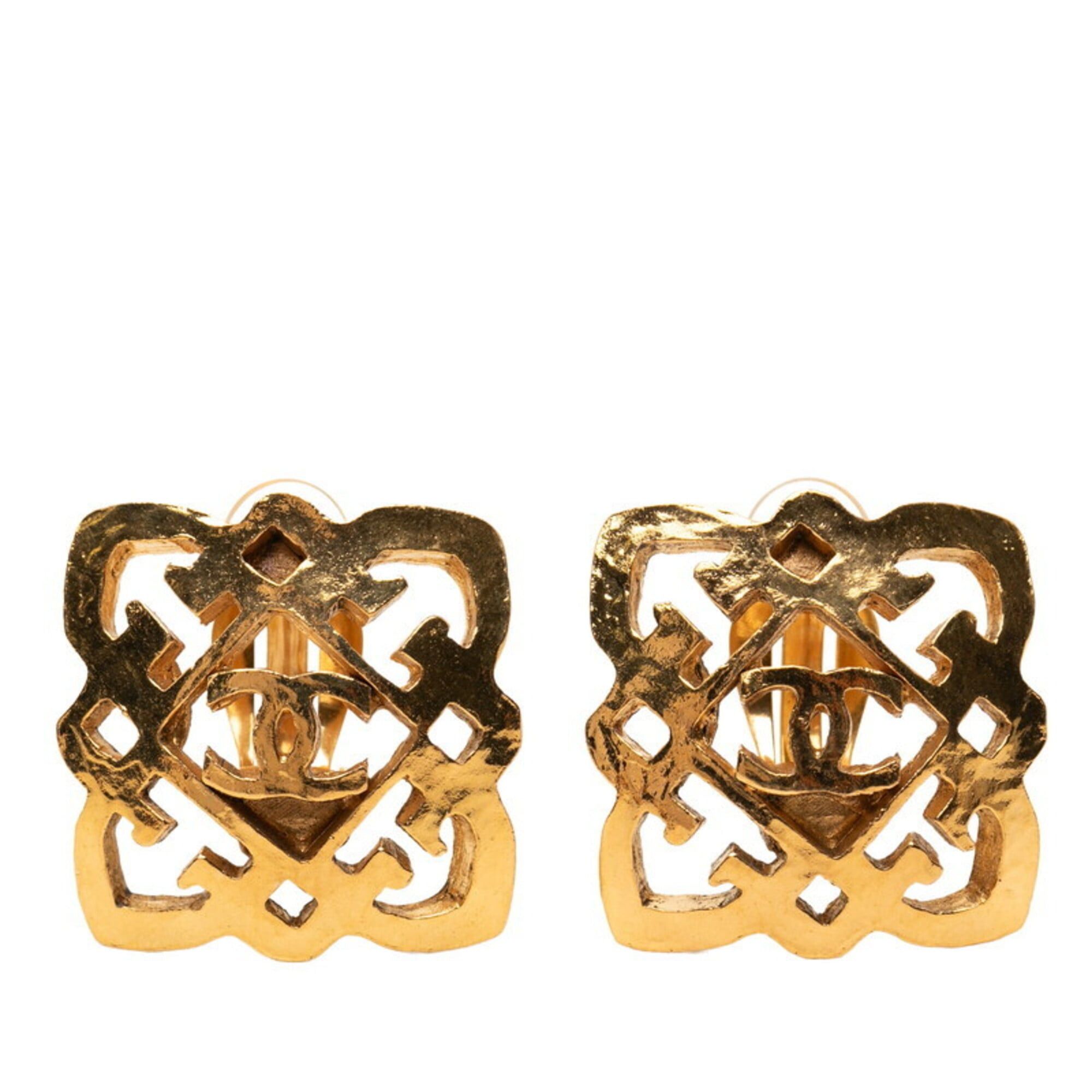 Chanel Chanel Coco Mark Vintage Earrings, Gold Plated, Women's CHANEL Size ONE SIZE - 1 Thumbnail