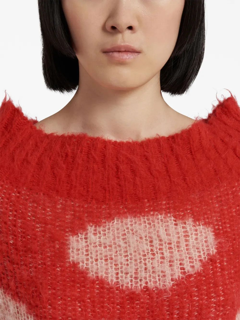 Marni o1y1125 Sweater in Red/White Size XS / US 0-2 / IT 36-38 - 2 Thumbnail