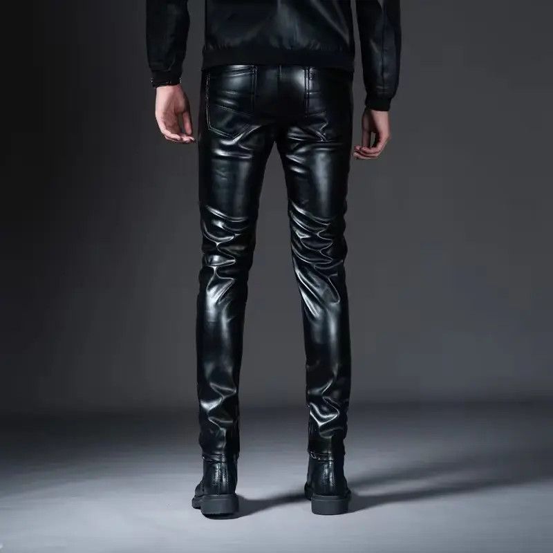 Japanese Brand × Vintage Motorcycle Biker Punk Gothic Faux Leather Pants Size US 32 / EU 48 - 4 Thumbnail