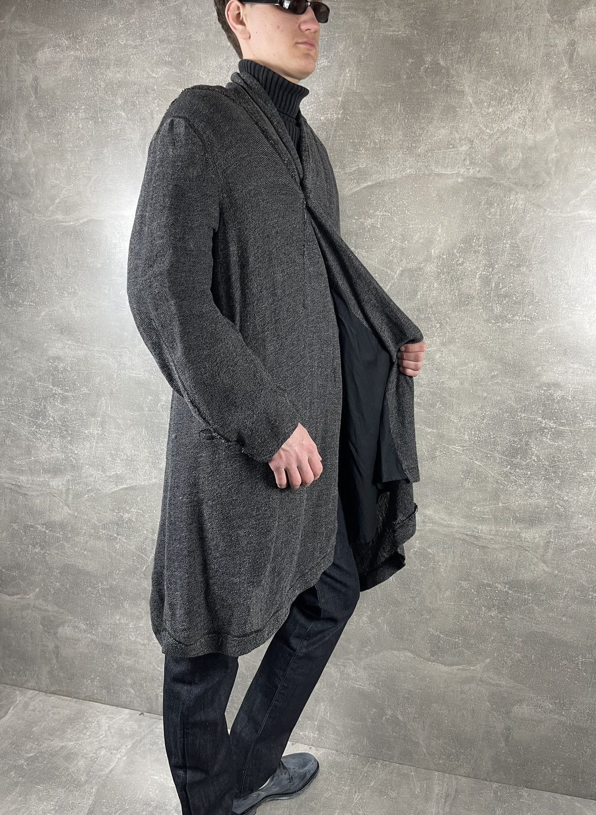 Lost & Found Ria Dunn × Ma+ Lost Found Ria Dunn Rare Italian Avant Garde Linen Cape Coat Size M / US 6-8 / IT 42-44 - 5 Thumbnail