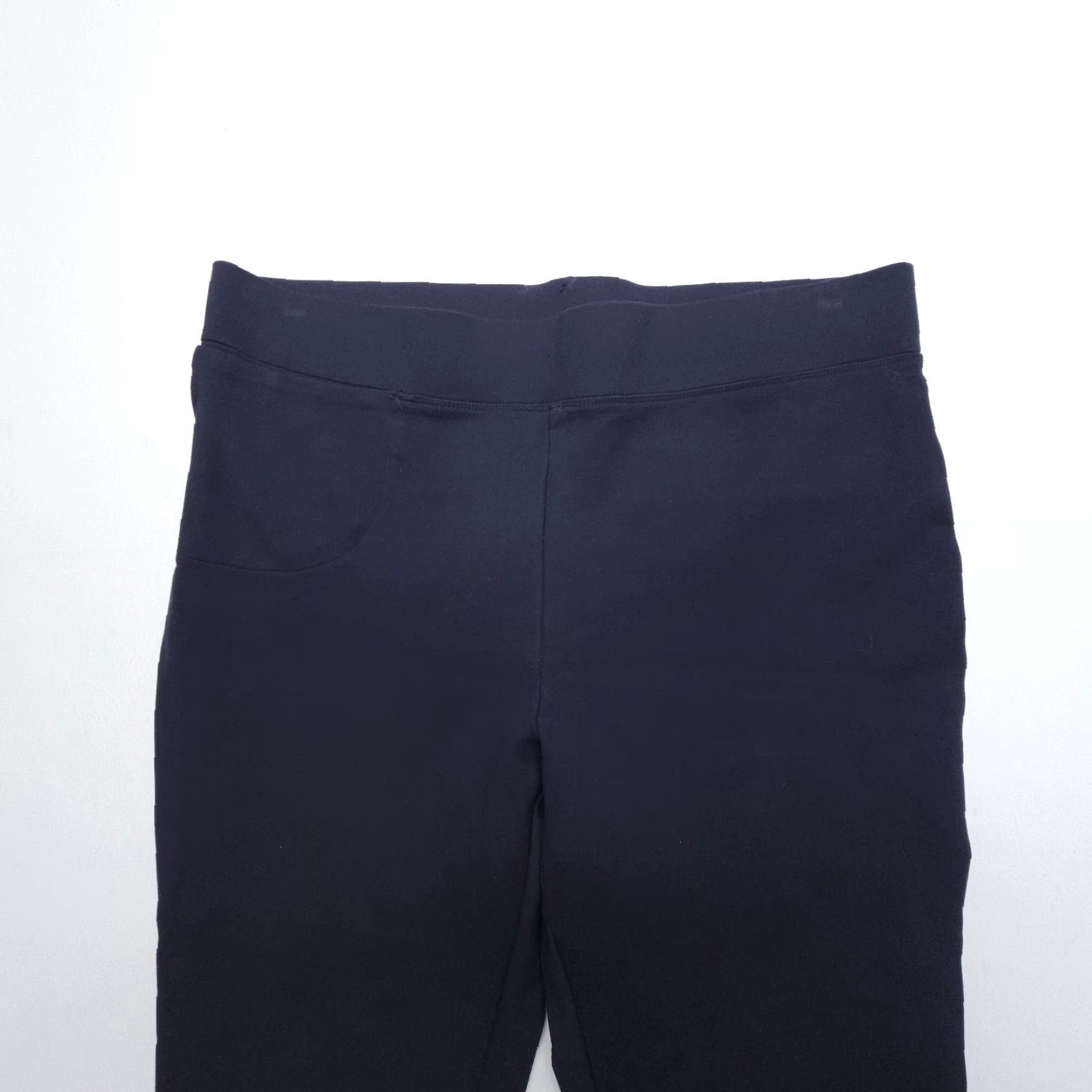 Quince Quince Pull On Navy Blue Quince Ultra Stretch Ponte Kick Flare Pants Large Navy Career Crop Size 36" / US 14 / IT 50 - 4 Thumbnail