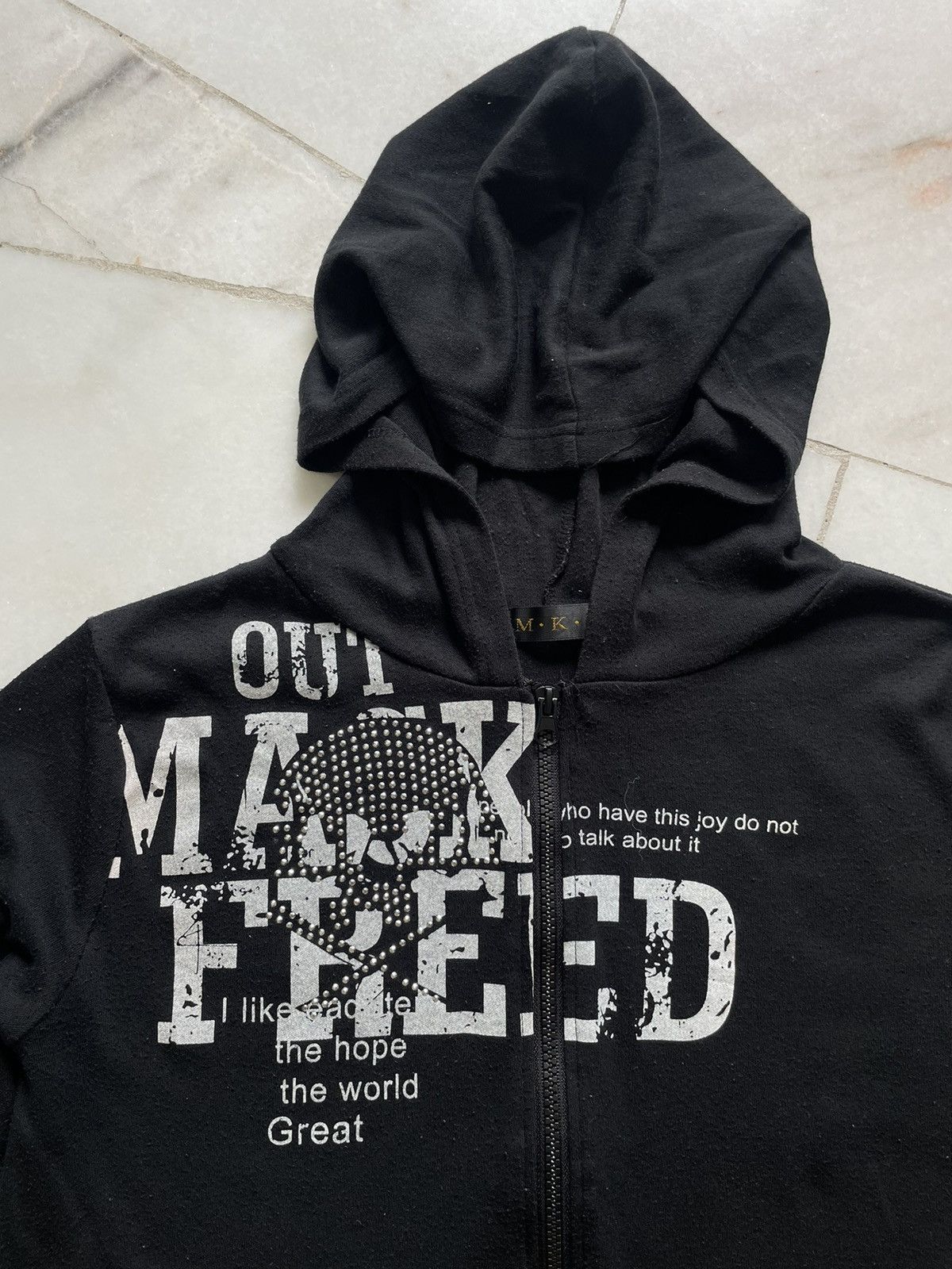 Beauty Beast × If Six Was Nine × Japanese Brand Vintage M.K.R Japanese Brand Skull Hoodies Size US M / EU 48-50 / 2 - 4 Thumbnail