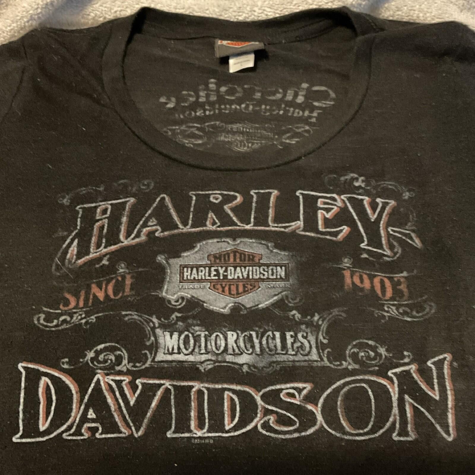 Other Harley-Davidson Cherokee Black Womens T-Shirt Sx L Size ONE SIZE - 1 Thumbnail
