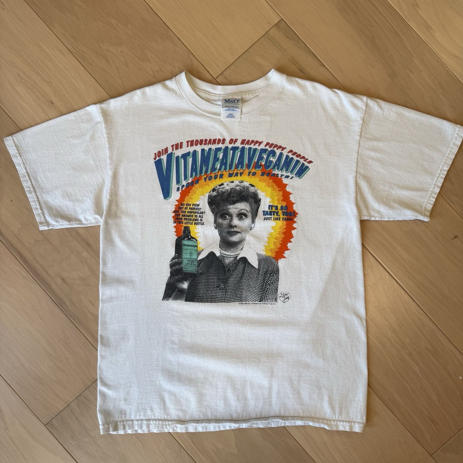 Vintage Vintage I Love Lucy Shirt Large White 90s CBS TV Promo Size US L / EU 52-54 / 3 - 2 Thumbnail
