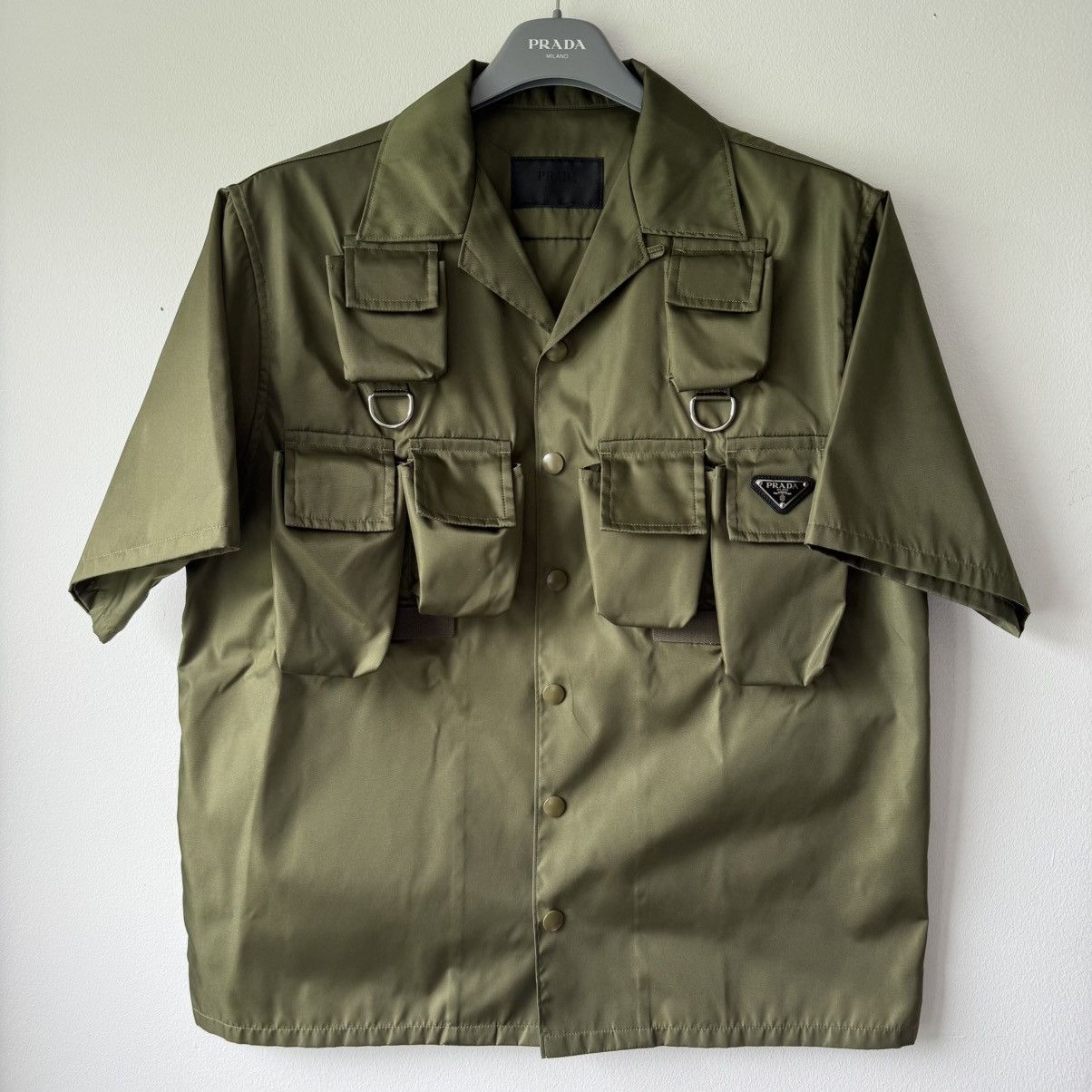 Prada Prada SS2024 Re-Nylon Short-Sleeved Cargo Safari Shirt Size US M / EU 48-50 / 2 - 1 Thumbnail