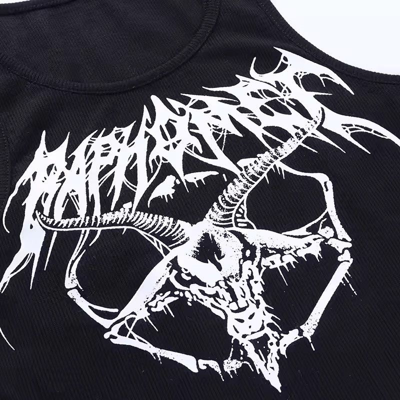 Japanese Brand Amazing Y2K Goth Crop Top Size M / US 6-8 / IT 42-44 - 7 Thumbnail