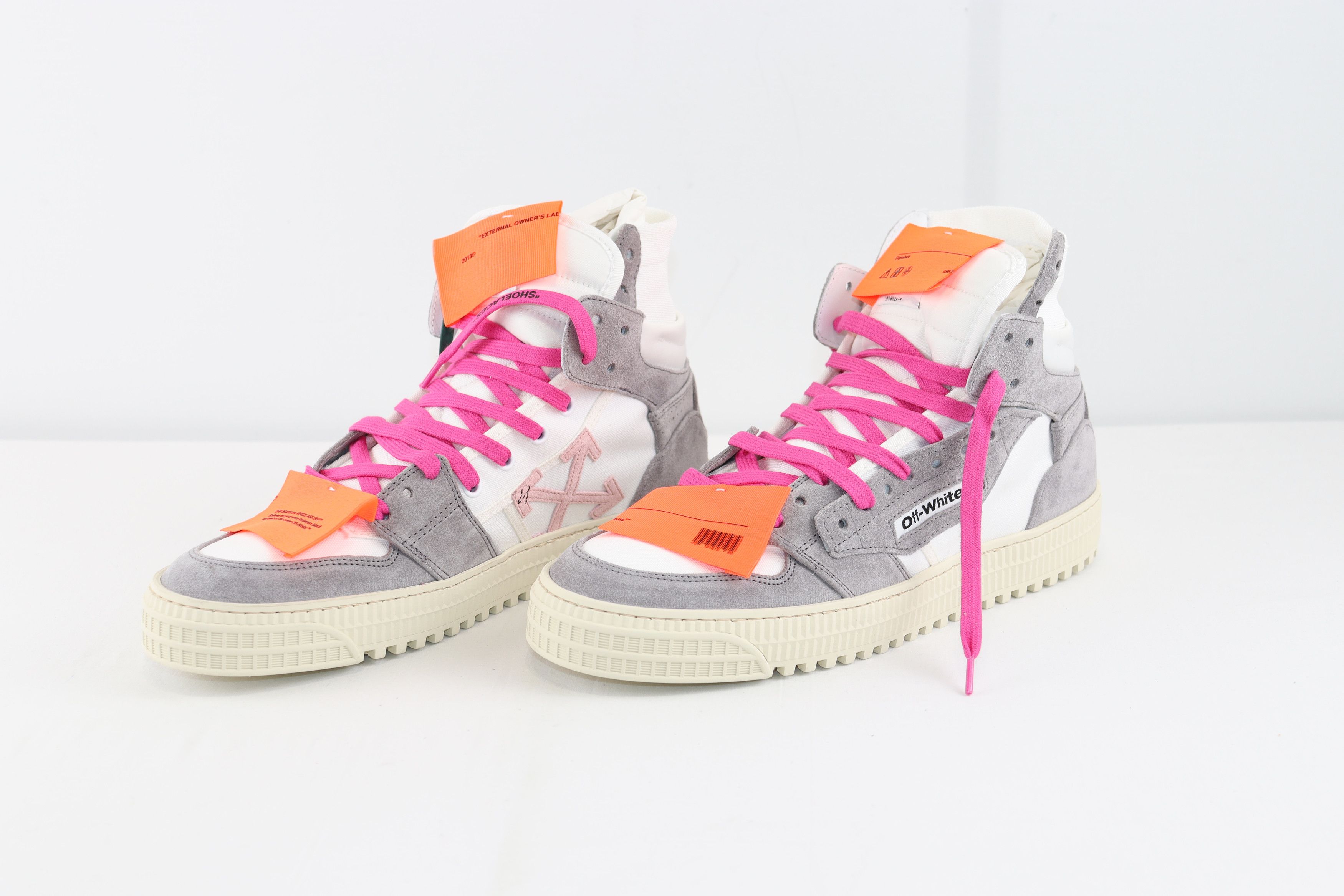 image of Off White 3.0 Off Court Suede/canvas Sneakers In White Light Grey, Men's (Size 10)