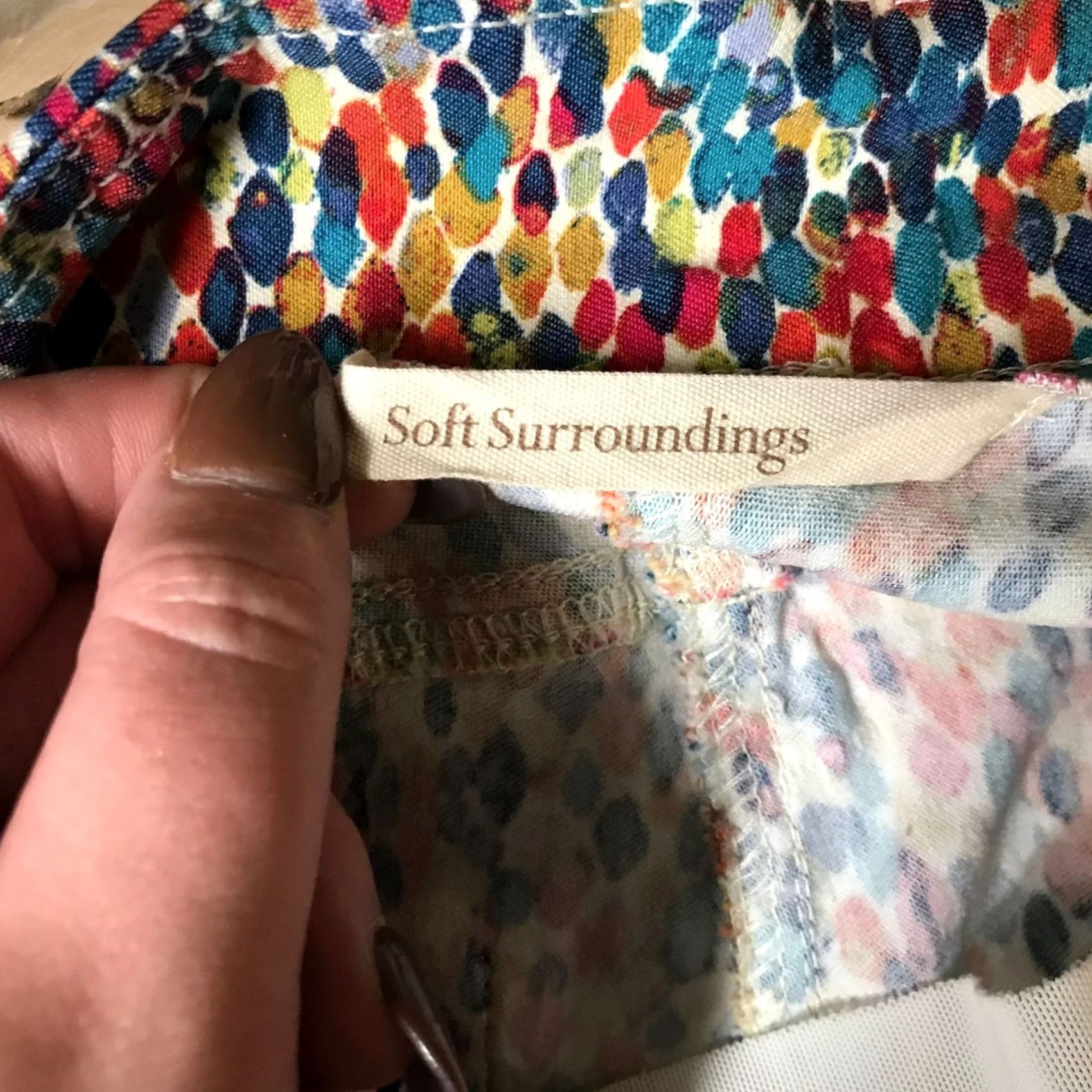Soft Surroundings Soft Surroundings Pants Womens S WOMEN MULTICOLOR ELASTIC WAIST ART WEAR Size 28" / US 6 / IT 42 - 7 Thumbnail