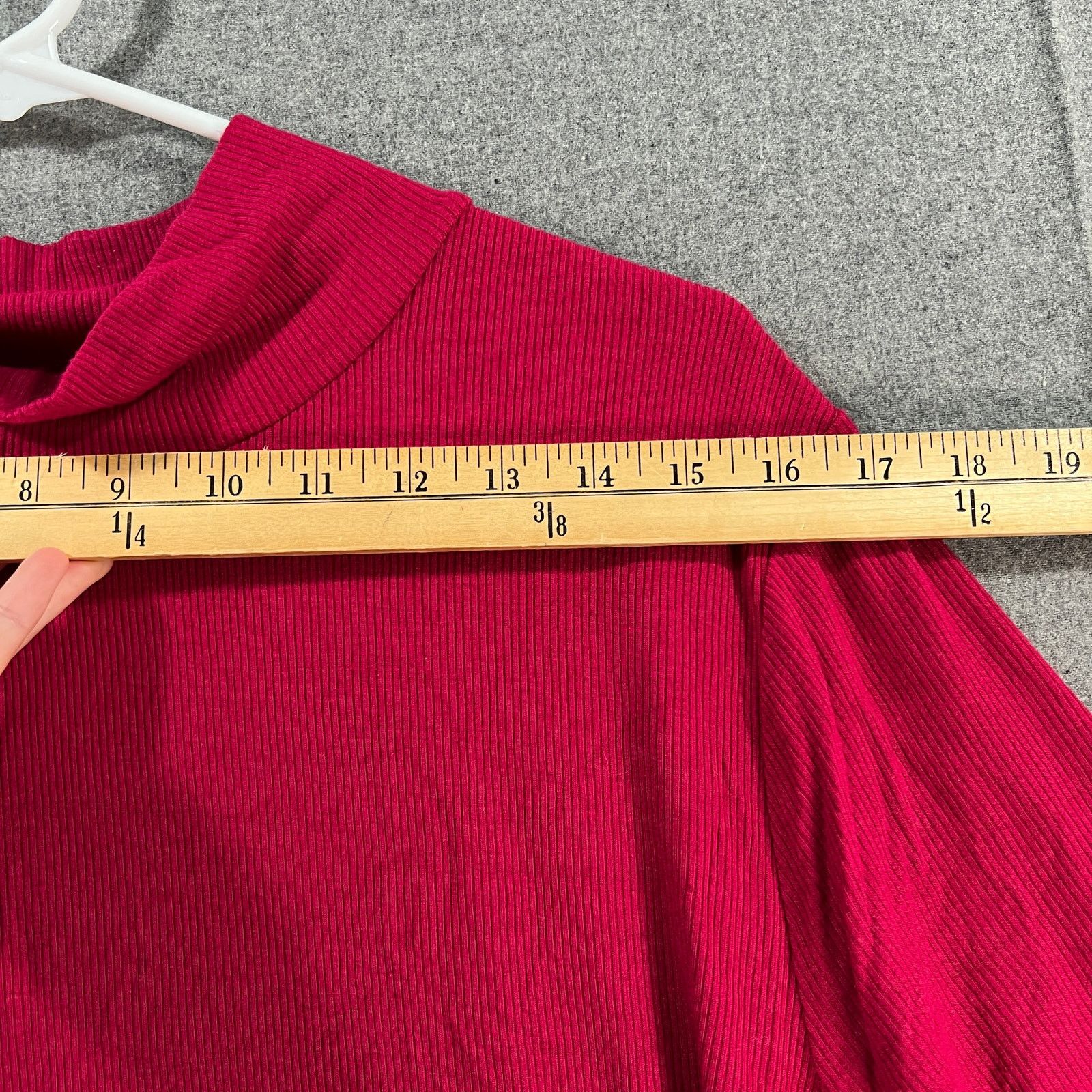 Other Laurie Felt Rib Silky Rayon Made From Bamboo Turtle Neck Size XL / US 12-14 / IT 48-50 - 4 Thumbnail