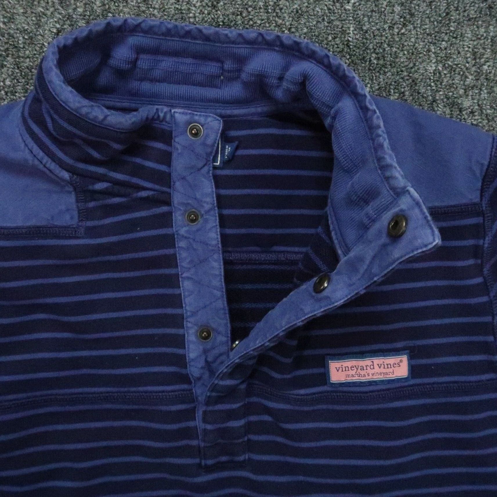 Vineyard Vines Vineyard Vines Sweater Mens Medium Blue Pullover Murrays Toggery Shep Snap Size US M / EU 48-50 / 2 - 3 Thumbnail