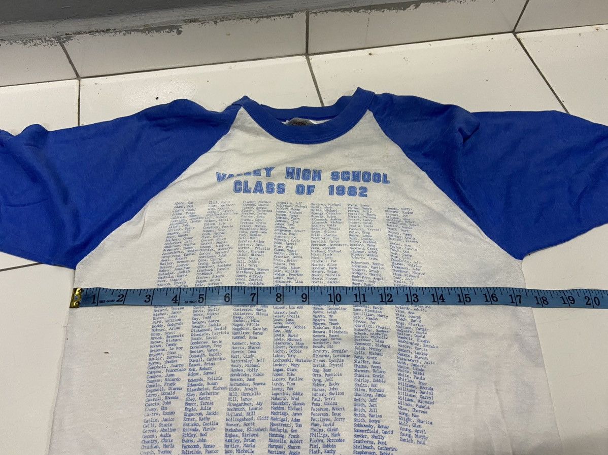 Vintage VINTAGE VALLEY HIGH SCHOOL CLASS OF 1982 3 QUARTER SHIRT Size US M / EU 48-50 / 2 - 10 Thumbnail