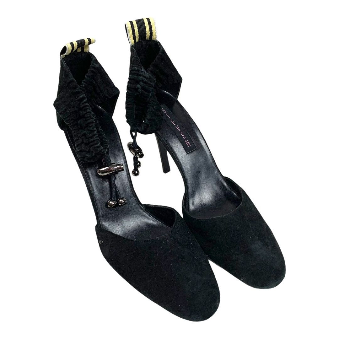 Steve Madden Steve Madden Black Velvet Heels D'Orsay Ankle Strap 8.5 Size US 8.5 / IT 38.5 - 1 Thumbnail