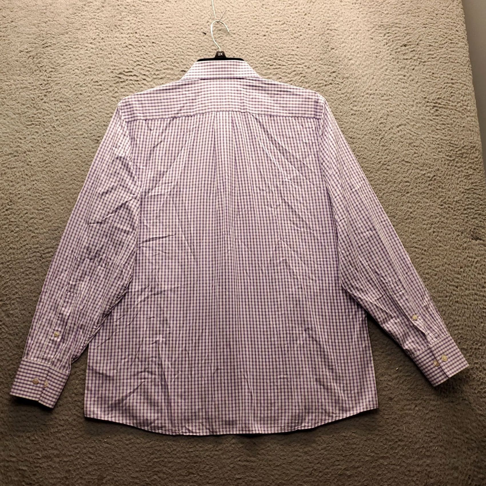 Michael Kors Michael Kors Dress Shirt Mens L Multi Plaid Long Sleeve Regular Button Up Size 42R - 2 Thumbnail
