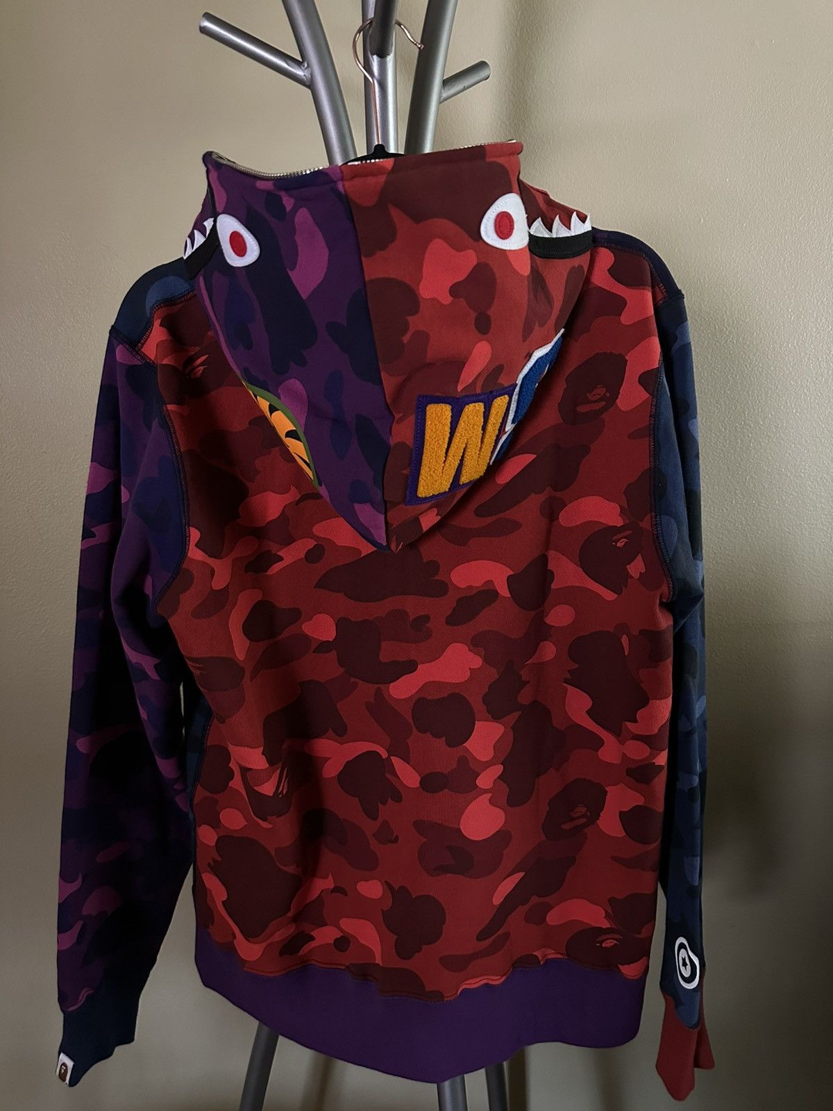 Bape COLOR CAMO FULL ZIP SHARK HOODIE (PURPLE) Size US L / EU 52-54 / 3 - 3 Thumbnail