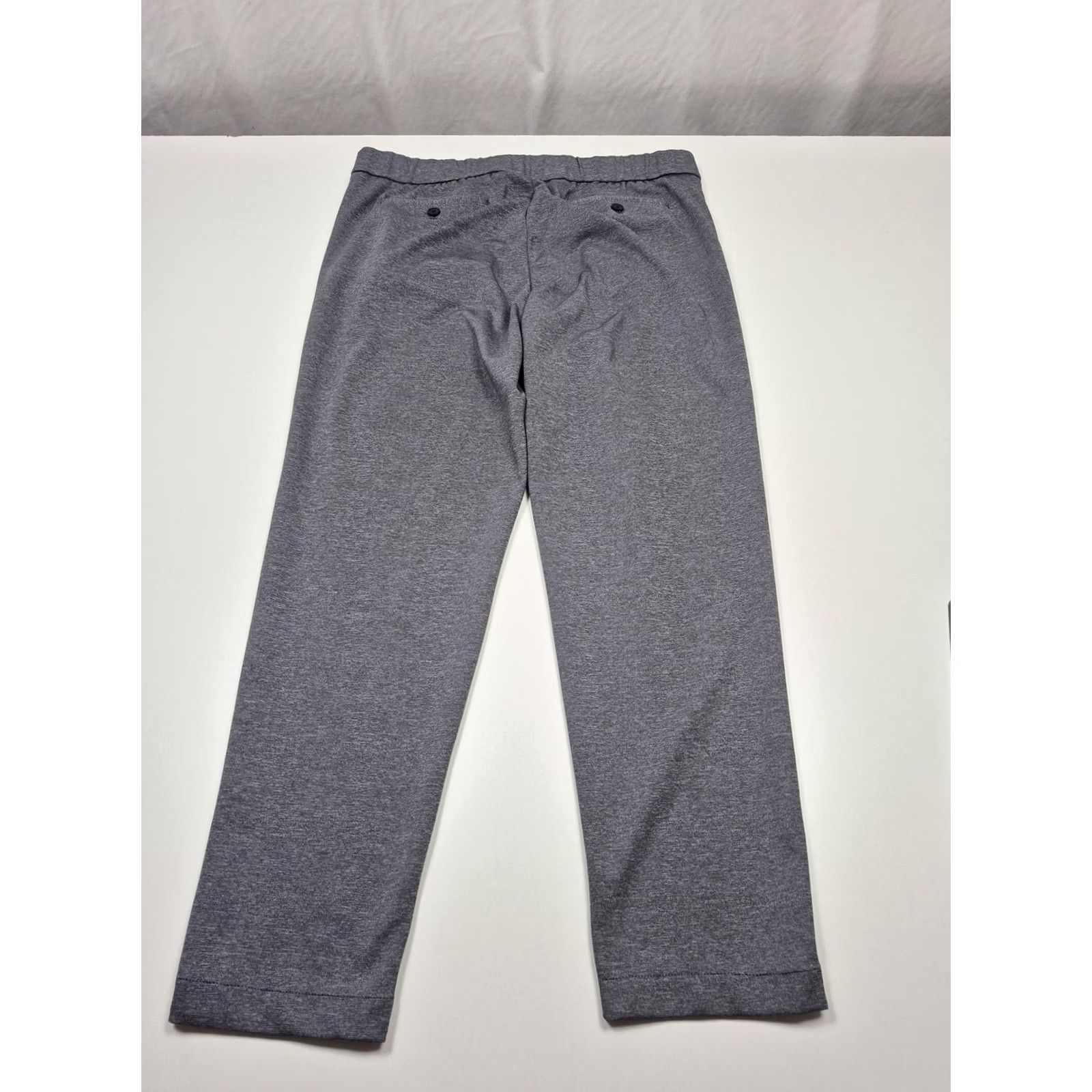 Bonobos Bonobos Sweatpants Mens Large Gray Elastic Waist Zip Fly Pockets Casual Knit Polyester Straight Front Size US 33 - 7 Thumbnail