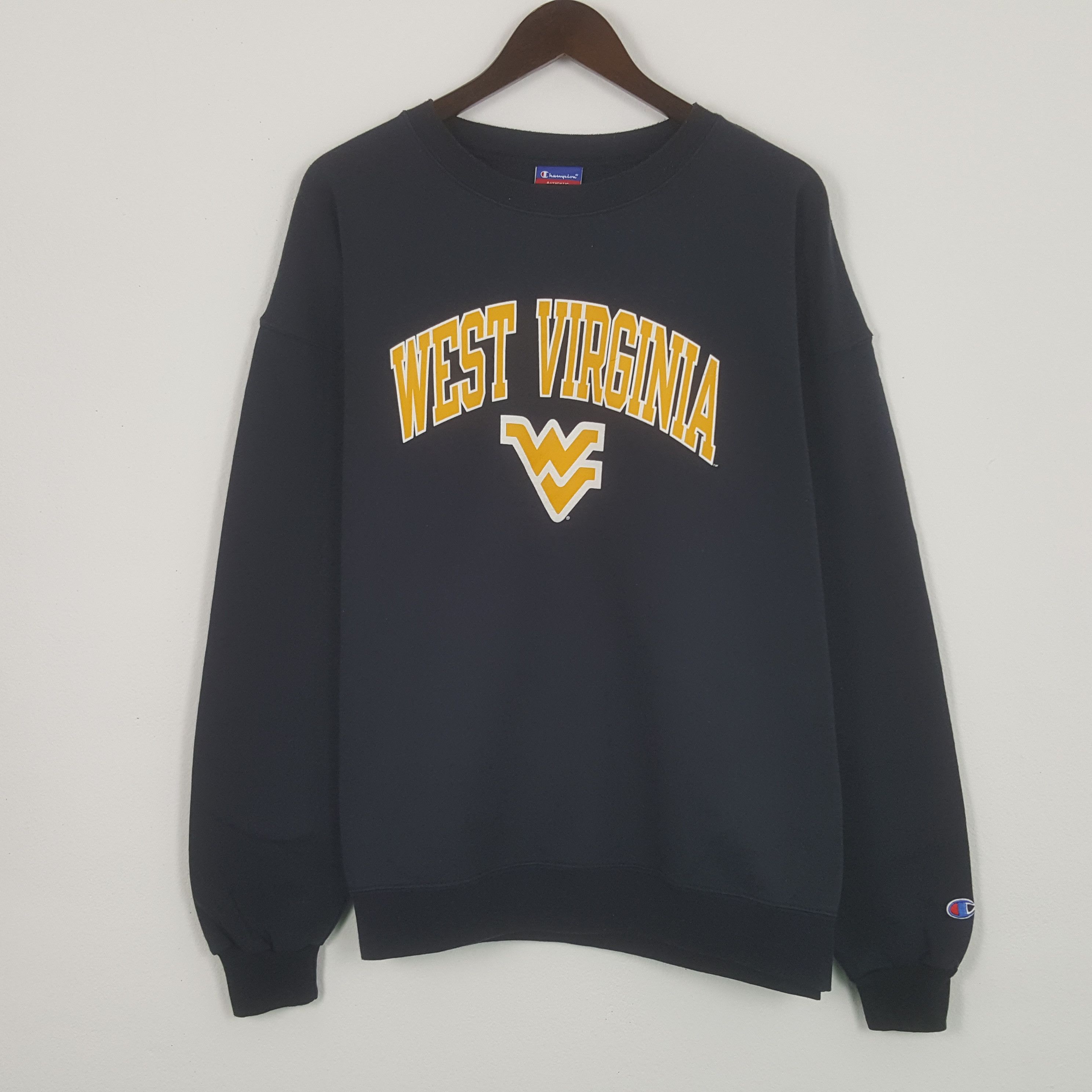 image of Champion West Virginia Sweatshirt in Blue Black, Men's (Size XL)