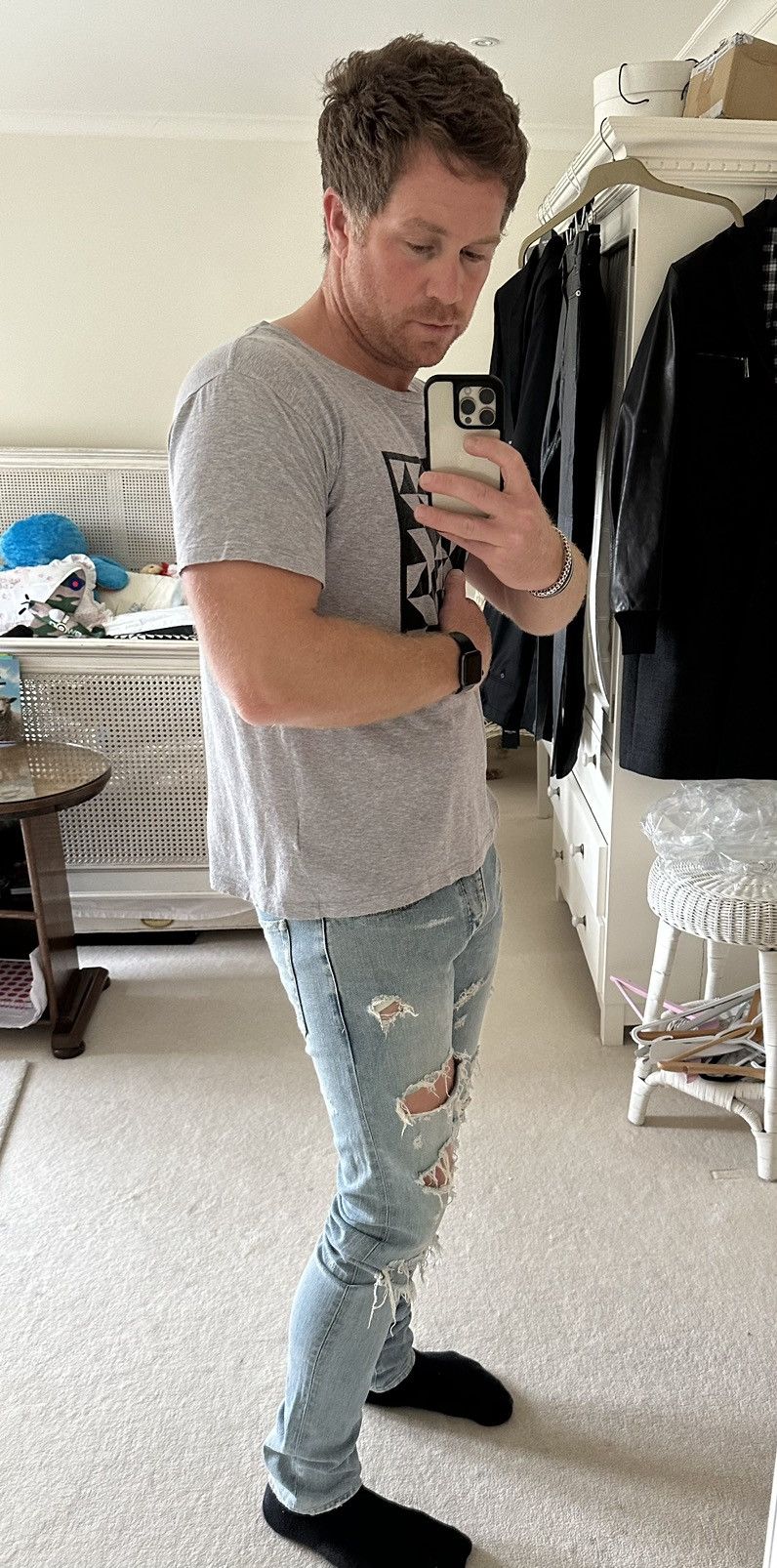 Saint Laurent Paris FW15 Saint Laurent runway show grey t shirt XL Hedi Slimane Size US XL / EU 56 / 4 - 4 Thumbnail