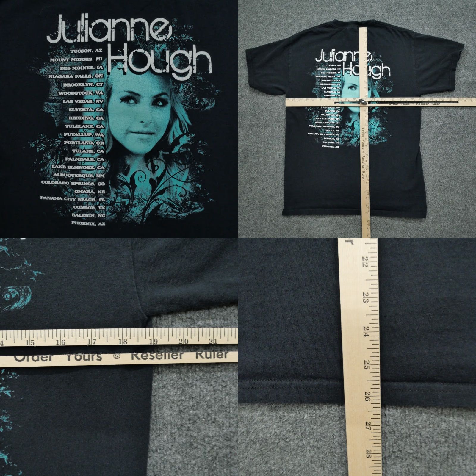 Gildan Julianne Hough T Shirt Aduit Medium Black Tour Concert Actor Mens Size US M / EU 48-50 / 2 - 8 Thumbnail