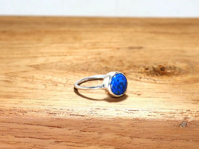 Handmade Handmade Lapis Lazuli Ring: 925 Sterling Silver, Gift idea Size ONE SIZE - 3 Thumbnail