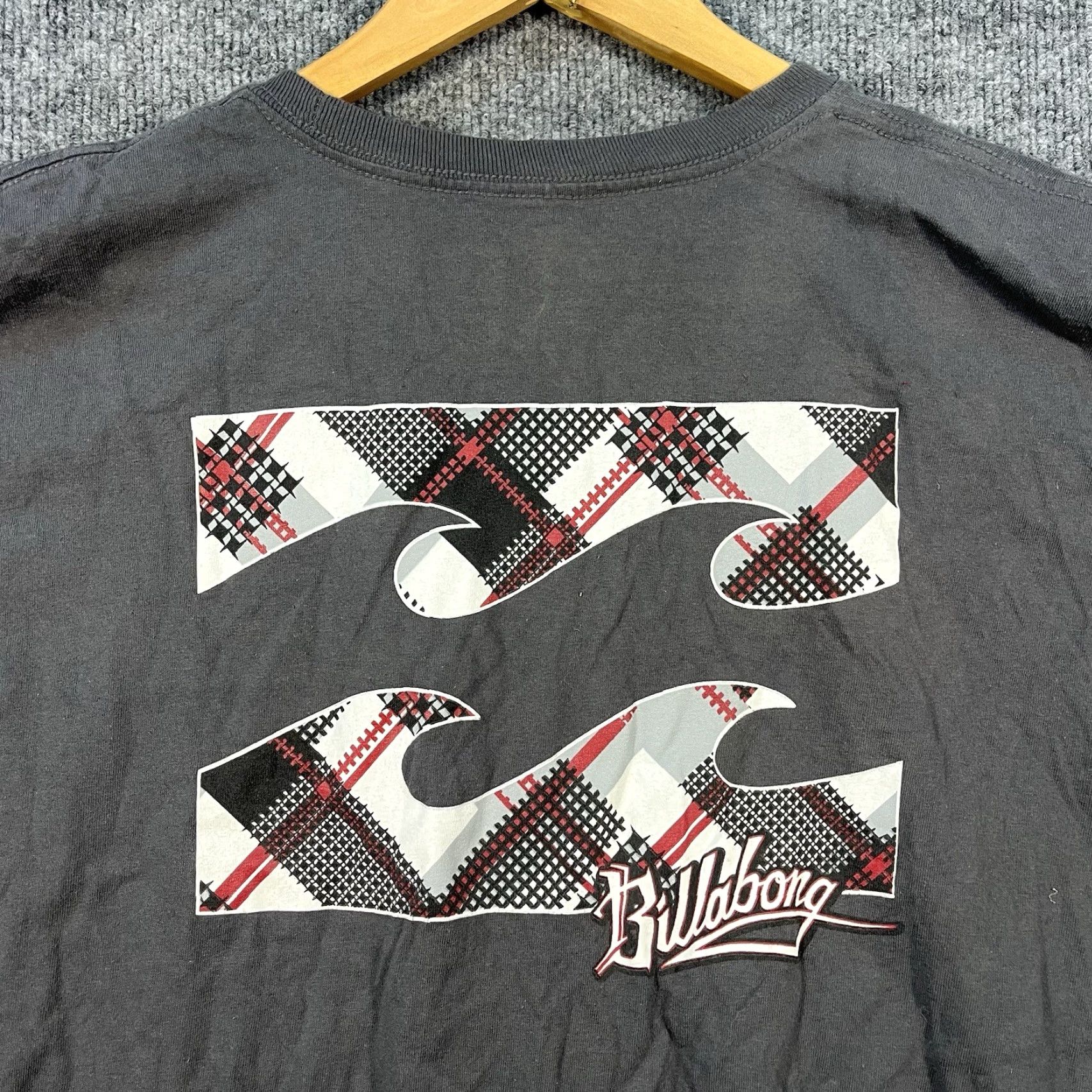 Billabong VINTAGE Billabong T Shirt Mens XL Gray Double Sided Grunge Surf Skate Beach 90s Mens Size US XL / EU 56 / 4 - 2 Thumbnail