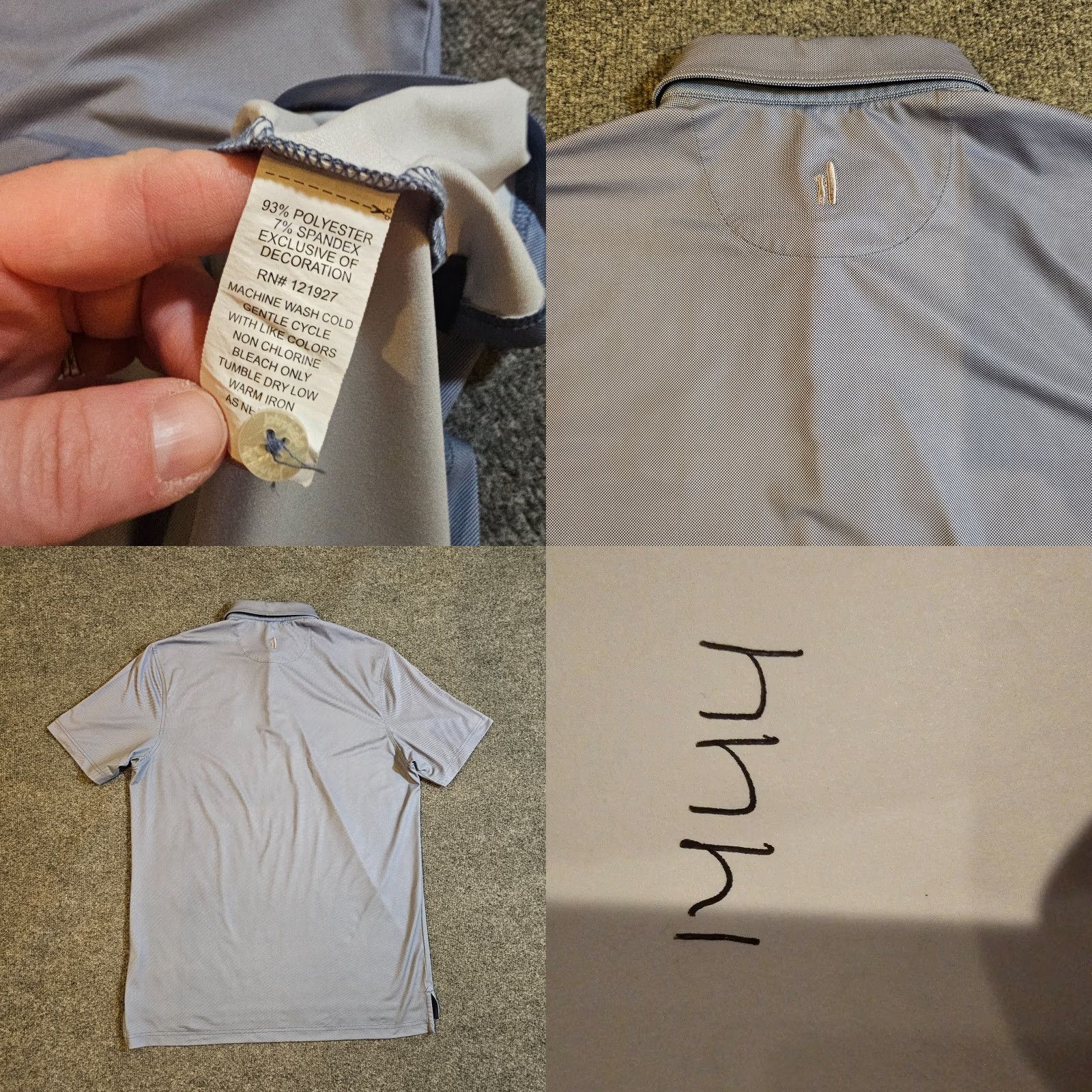 johnnie-O Johnnie-O Shirt Mens Large Gray Golf Polo Short Sleeve Performance Casual Shirt Size US L / EU 52-54 / 3 - 8 Thumbnail