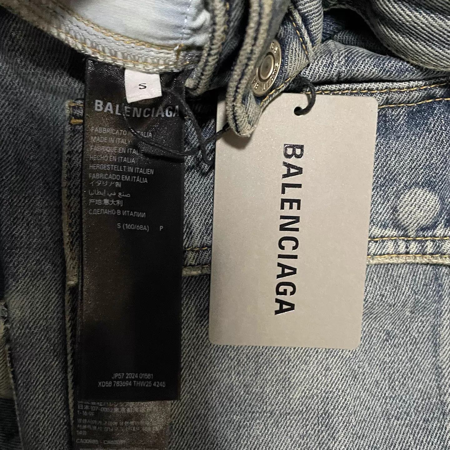 Balenciaga Balenciaga Cargo SS25 Sun Indigo Denim Flared Pant Size 26" / US 2 / IT 38 - 5 Thumbnail