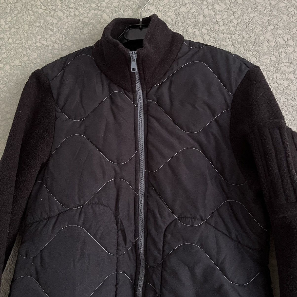 Maharishi Conscious Earthwear 1990s Quilted Jacket with Fleece Sleeves Size M / US 6-8 / IT 42-44 - 3 Thumbnail