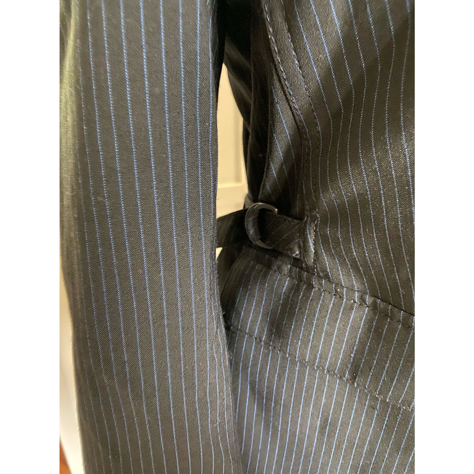 Express Express Design Studio Black Blue Pinstripe Jacket NEW 10 Size L / US 10 / IT 46 - 5 Thumbnail