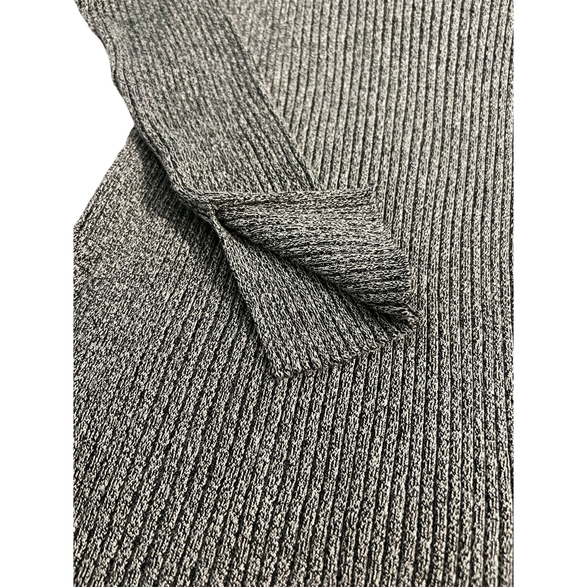 Topshop Topshop Heather Black Ribbed Sweater Tunic Side Slits Arm Sl Size M / US 6-8 / IT 42-44 - 4 Thumbnail