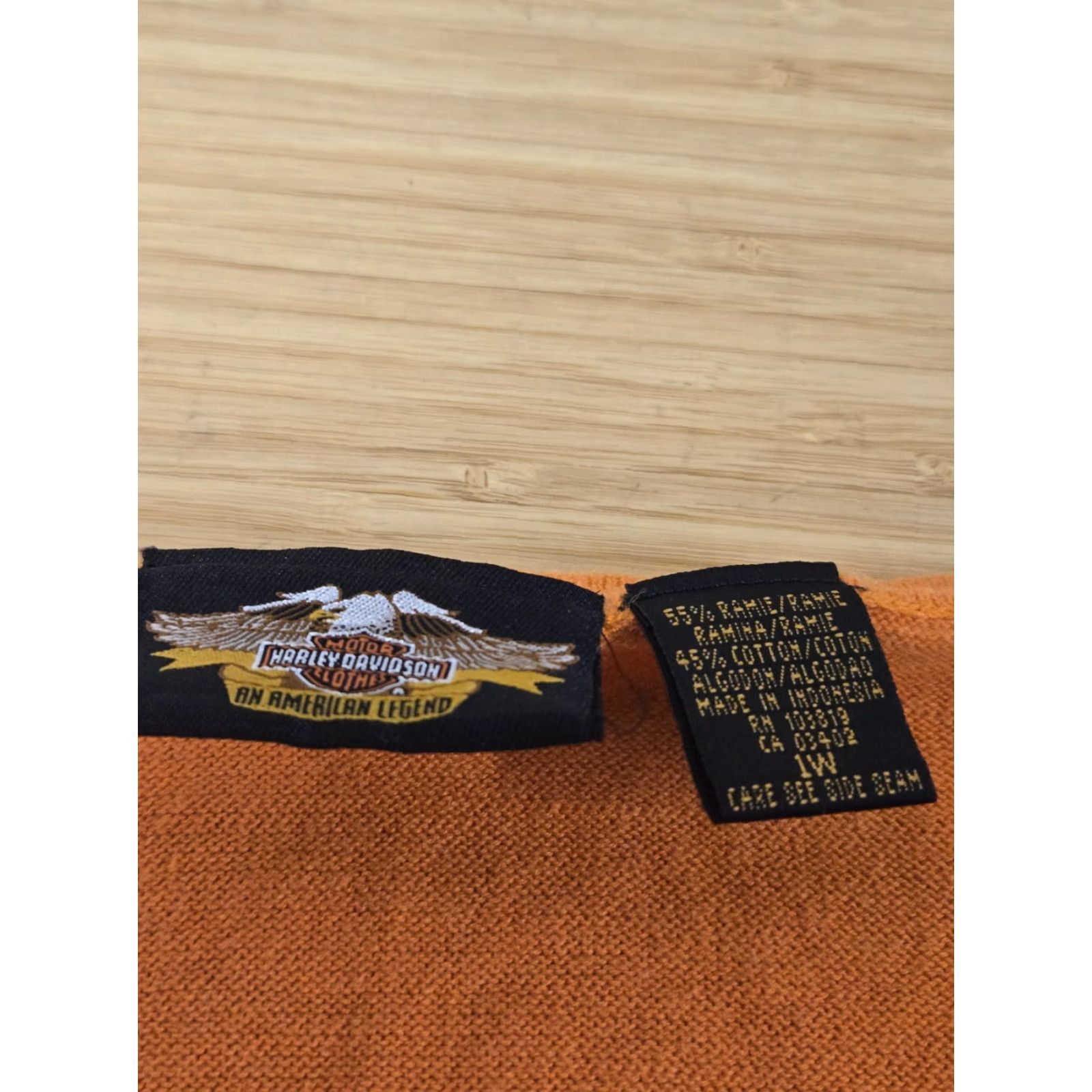 Harley Davidson Harley-Davidson Shirt Womens 1W Orange Embroidered Logo Short Sleeve Knit Tee Size XL / US 12-14 / IT 48-50 - 3 Thumbnail