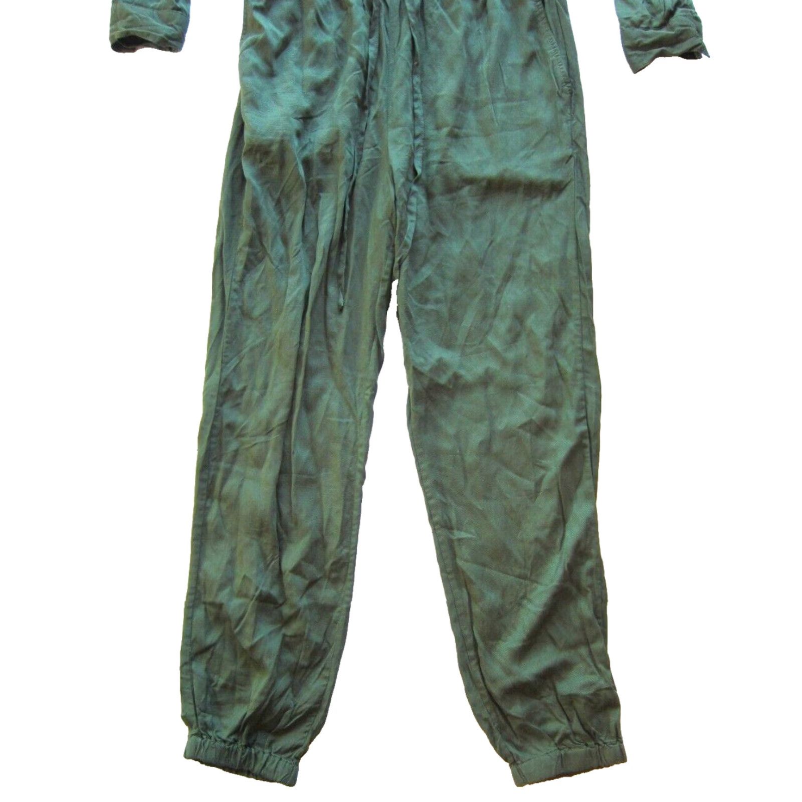 Gap GAP Army Green Long Sleeve One-Piece Jumpsuit XS 100% Rayon Pocket Romper Women Regular Manufacturing Style: Jumpsuit Theme: Army Size XS / US 0-2 / IT 36-38 - 7 Thumbnail
