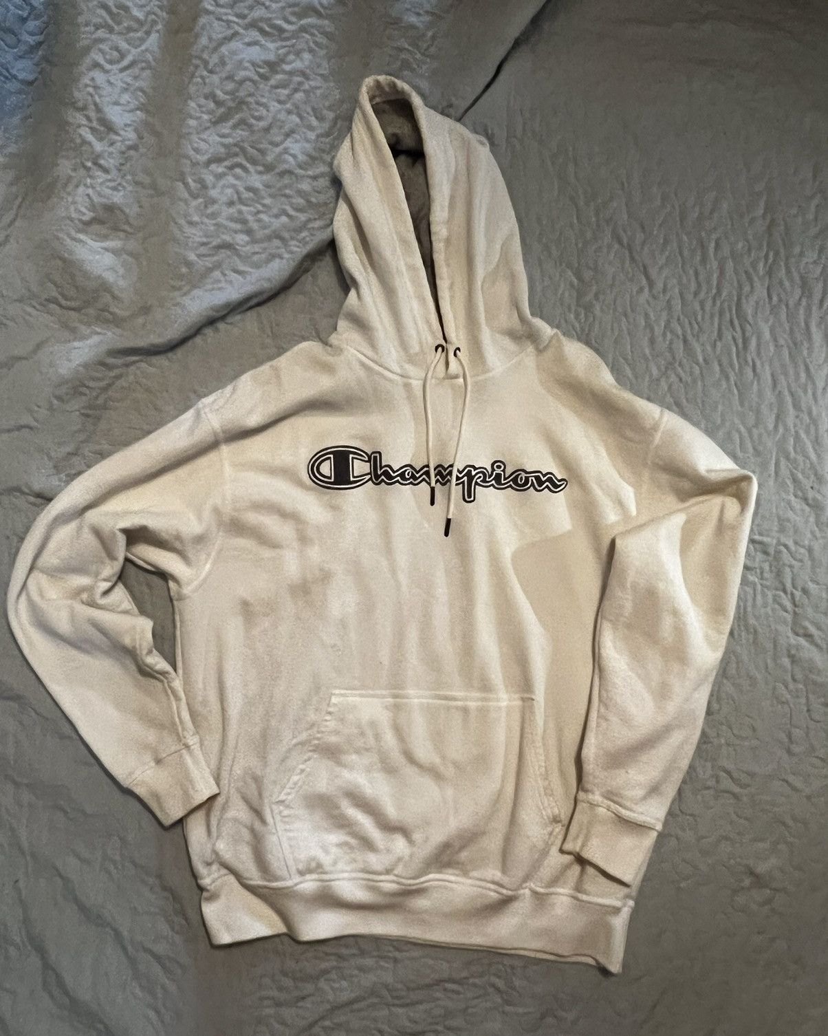 Champion × Vintage White Champion Hoodie Size US XL / EU 56 / 4 - 2 Thumbnail
