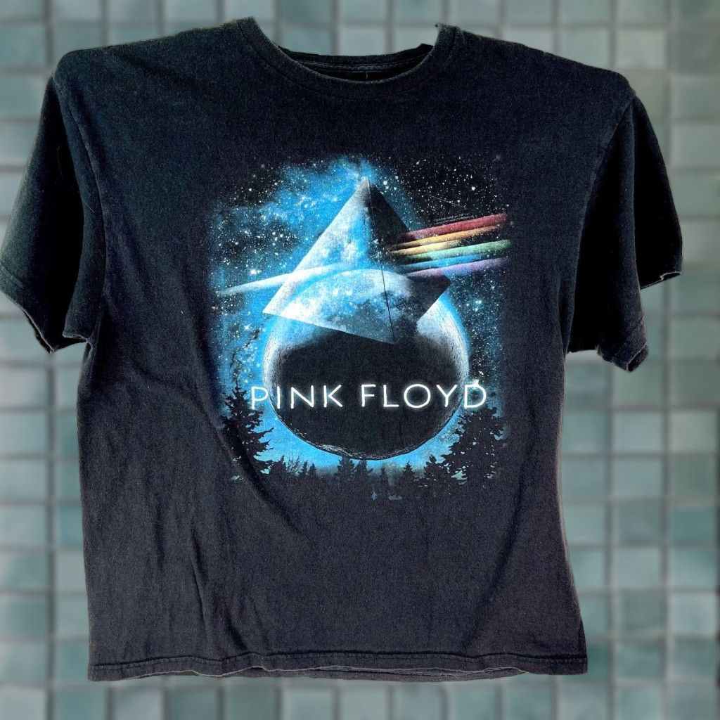 Vintage Pink Floyd T-Shirt Graphic Print Black XL Crew Neck Short Sleeve Men Regular Size XL Size US XL / EU 56 / 4 - 1 Thumbnail
