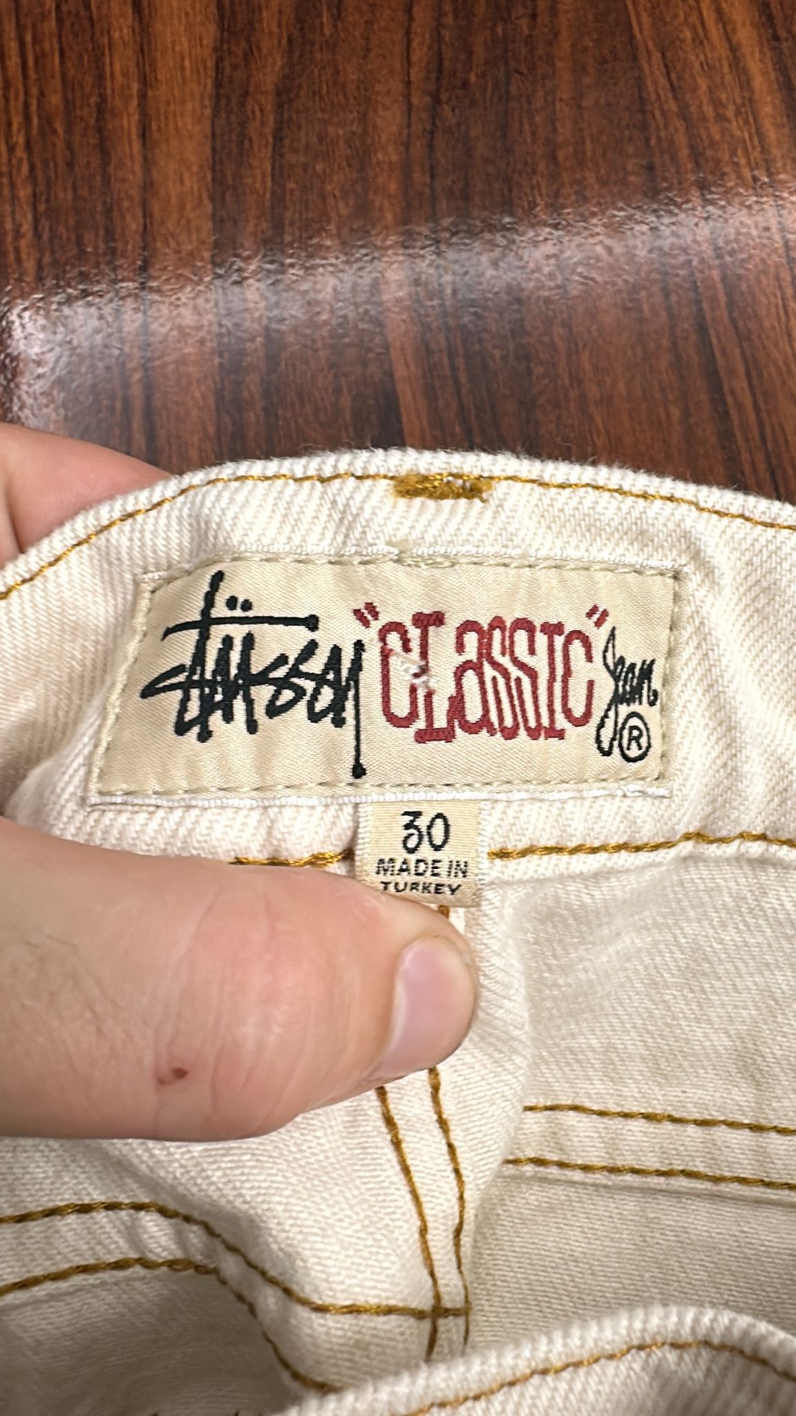 Stussy × Vintage Stussy Classic Jean Denim “Natural” 30 Size US 30 / EU 46 - 6 Thumbnail