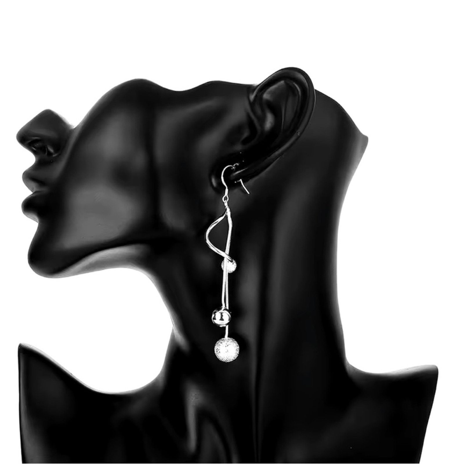 Other Sterling Silver Long tassel beads Earrings for Women Size ONE SIZE - 3 Thumbnail
