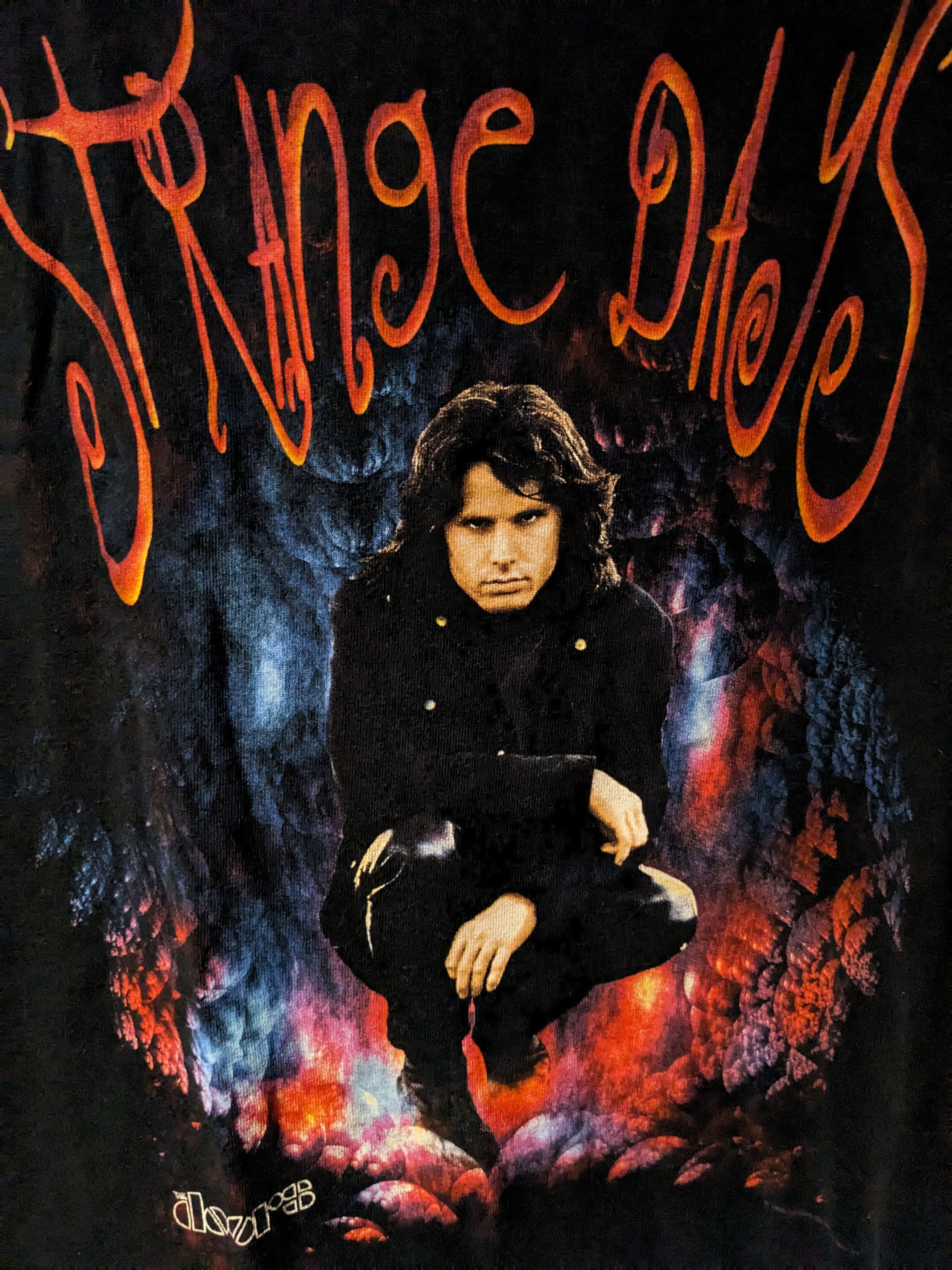 Band Tees × Vintage Vintage 1999 The Doors Strange Days Black X-Large T-Shirt Size US XL / EU 56 / 4 - 2 Thumbnail