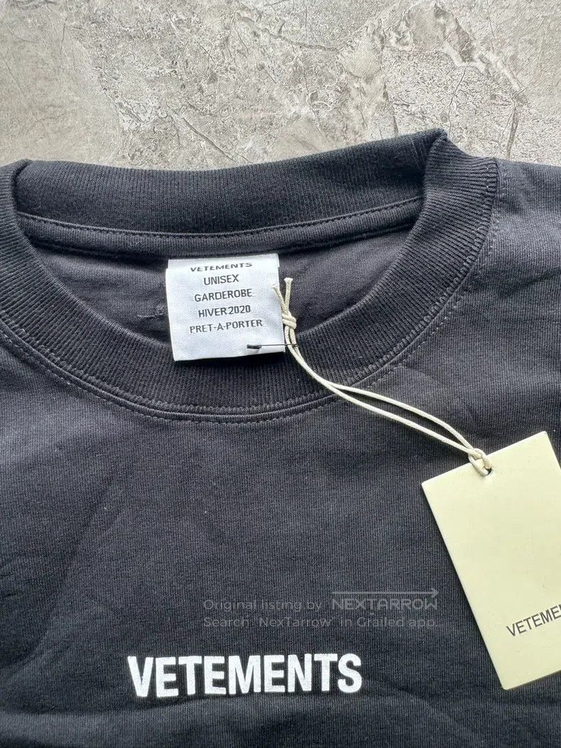 Vetements Vetements Small Logo Letter Print Short Sleeve Black T-Shi Size US M / EU 48-50 / 2 - 3 Thumbnail