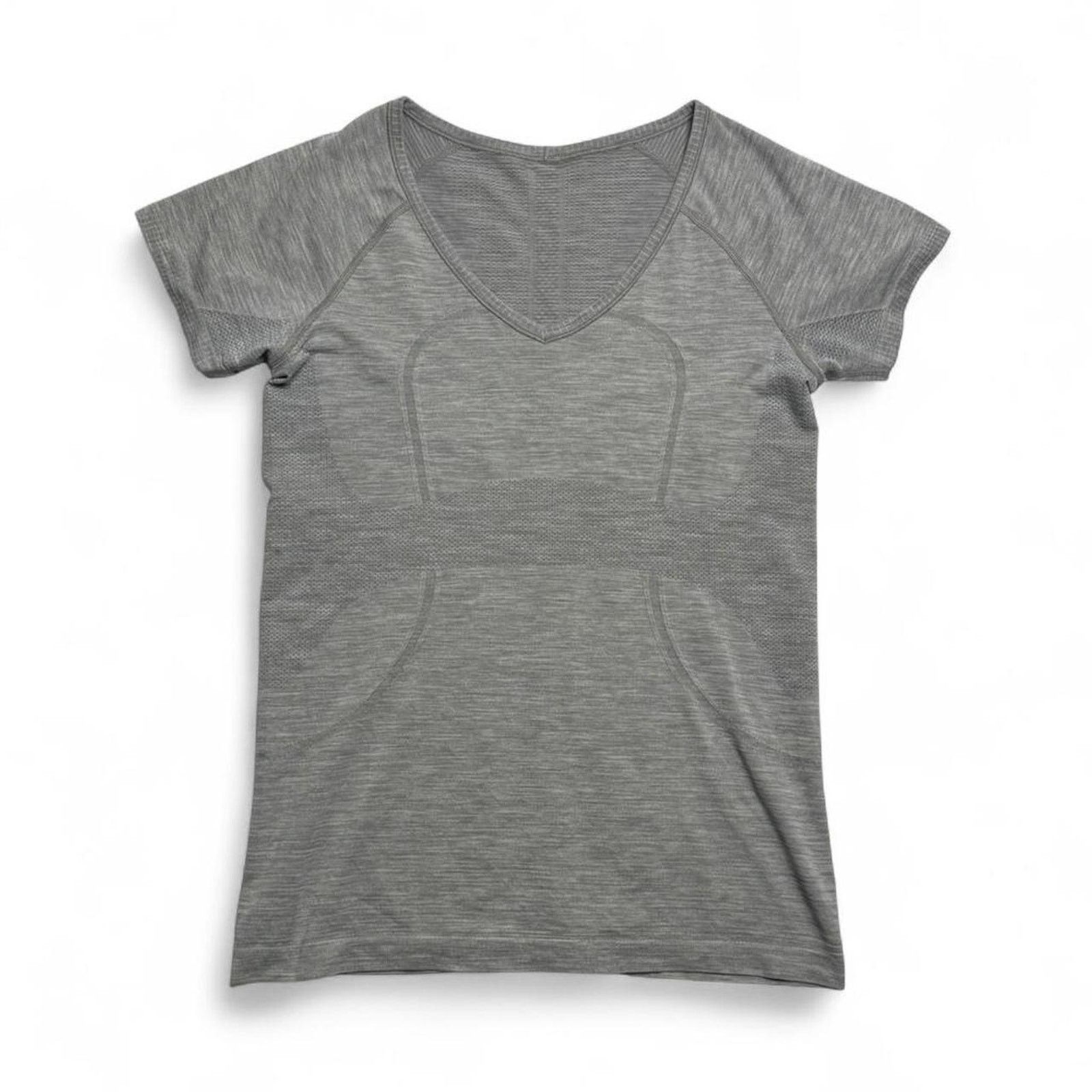 Lululemon Lululemon Gray V Neck Athletic Top Size 8 Fitted Activewear Size M / US 6-8 / IT 42-44 - 5 Thumbnail