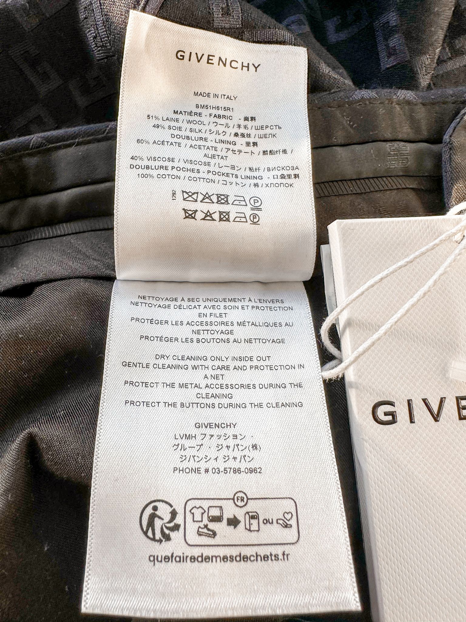 Givenchy Givenchy 4G-Logo Straight-Leg Wool and Silk-Blend Trousers Size 38R - 15 Thumbnail