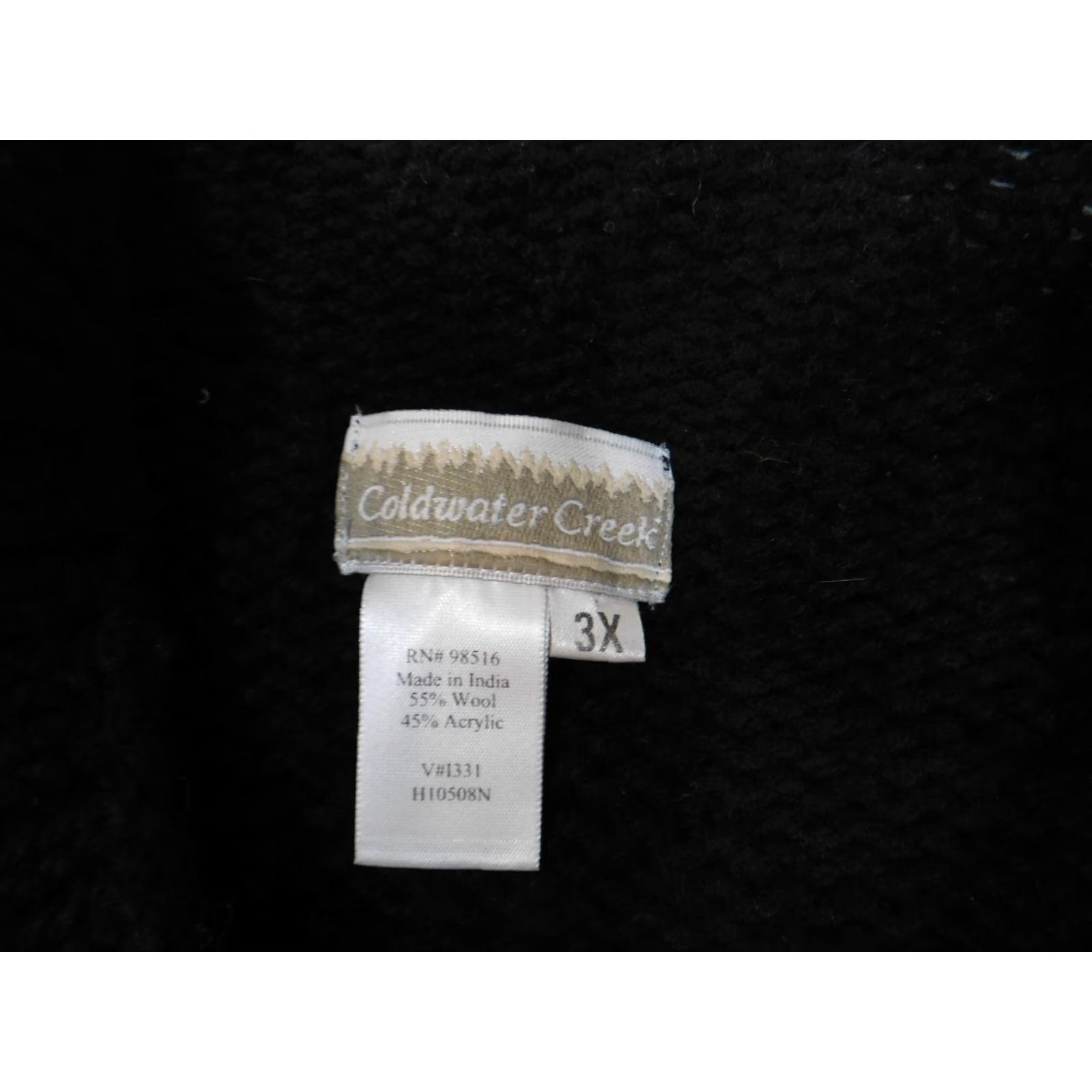Coldwater Creek Coldwater Creek Sweater Black Womens Wool Acrylic Long Sleeve Turtleneck 3X Pullover Outdoor Geometric Knit Soft Comfort Plus Size Womens** Size XXL / US 16-18 / IT 52-54 - 5 Thumbnail