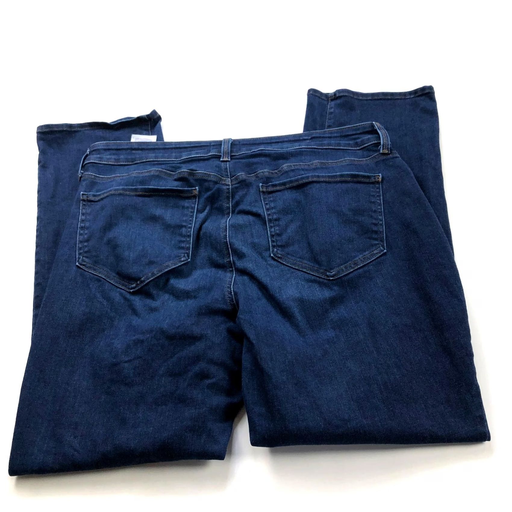 NYDJ NYDJ Marilyn Straight Blue Plus 16w Jeans Lift Tuck Mid Rise 36W 30L Stretch Pockets Belt Loops 5-Pocket Mens Womens Girls Boys Size 38" / US 16 / IT 52 - 2 Thumbnail