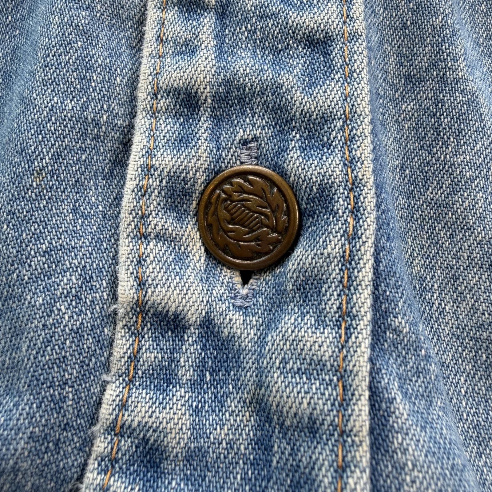 Other Vintage 90s Denim Shirt Jacket Faded ICrew JCPenney Era L Size US L / EU 52-54 / 3 - 5 Thumbnail