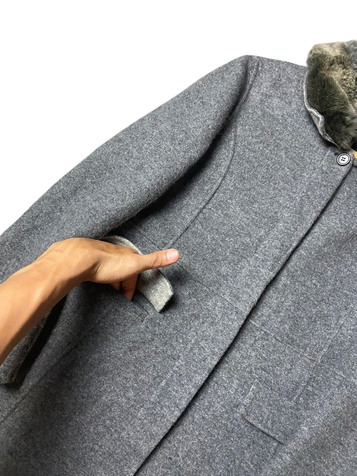 Designer × Japanese Brand × Vintage PEYTON PLACE Brand Fur Collared Long Coat (127) Size US XXS / EU 40 - 5 Thumbnail