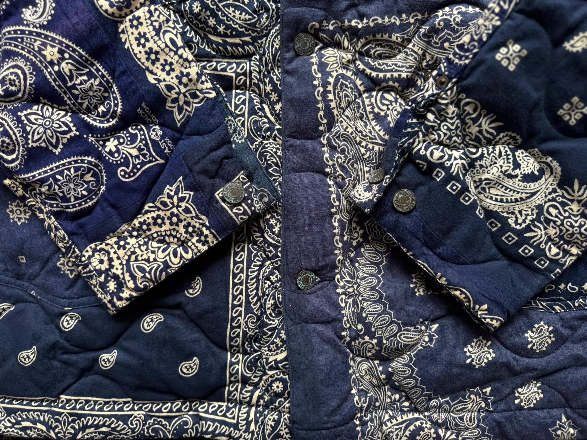 NUBIAN Nubian READYMADE BANDANA DISTRESSED JACKET BLUE 4 Size US XL / EU 56 / 4 - 7 Thumbnail