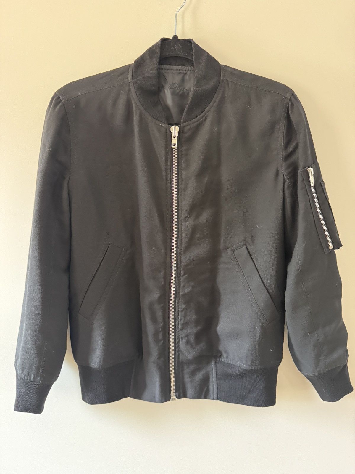 Rick Owens Rick Owens Archive Cotton Twill Flight Bomber Black Size S / US 4 / IT 40 - 1 Thumbnail