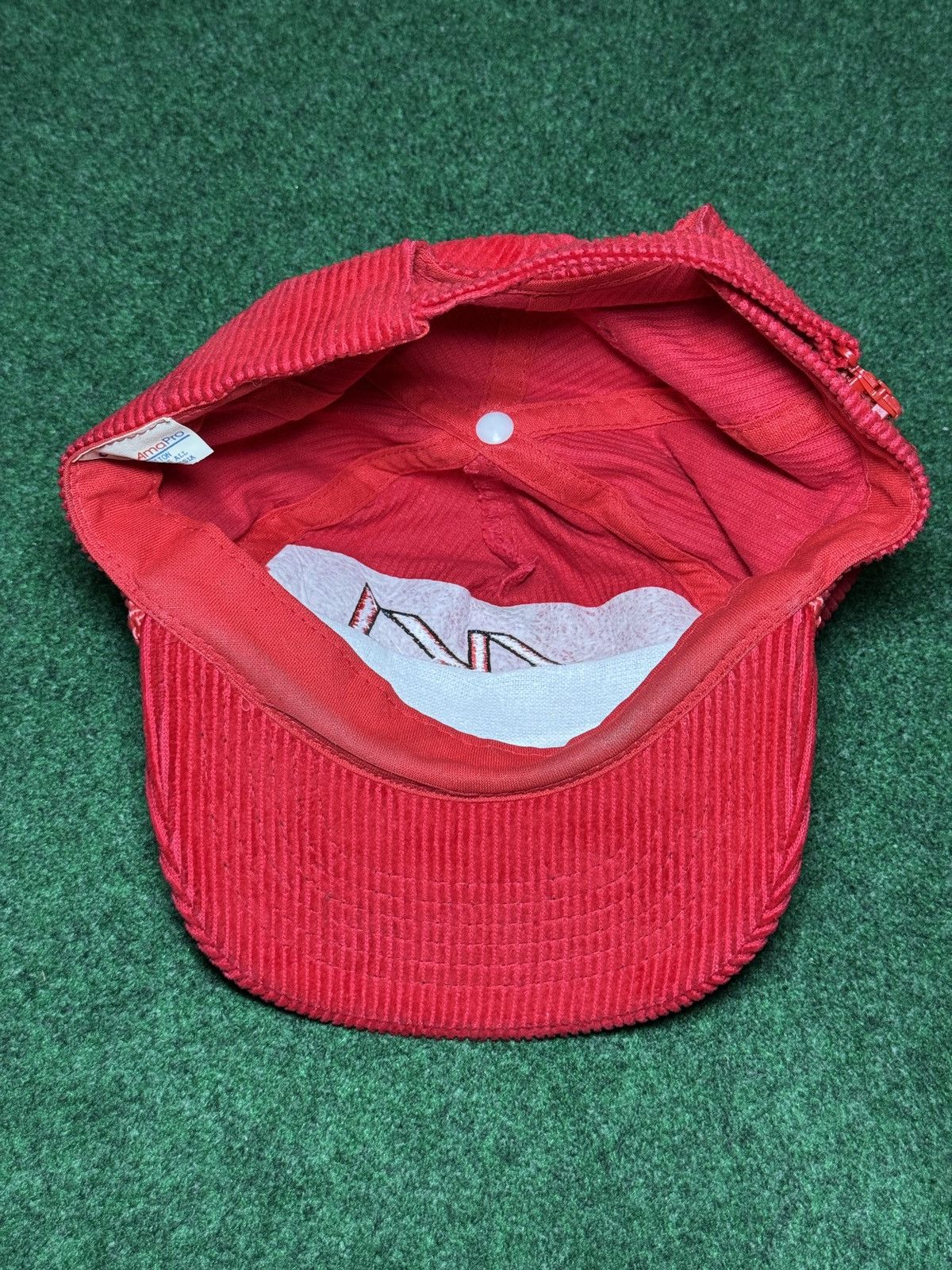 Vintage Vintage 80s Ski Skiing Retro Corduroy Red Snapback Cap Hat Size ONE SIZE - 7 Thumbnail